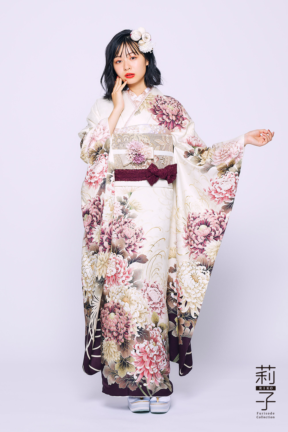 ナナイロキモノWEBショップ / 振袖フルセット｜莉子プロデュース 白地