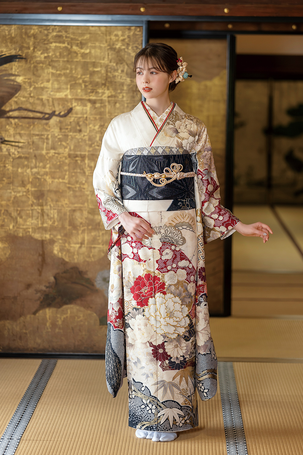 ナナイロキモノWEBショップ / 振袖フルセット｜白色・可愛い古典模様 F238