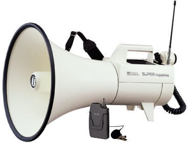 選挙用メガホン（防水ワイヤレスマイク・インカムマイク対応）C型