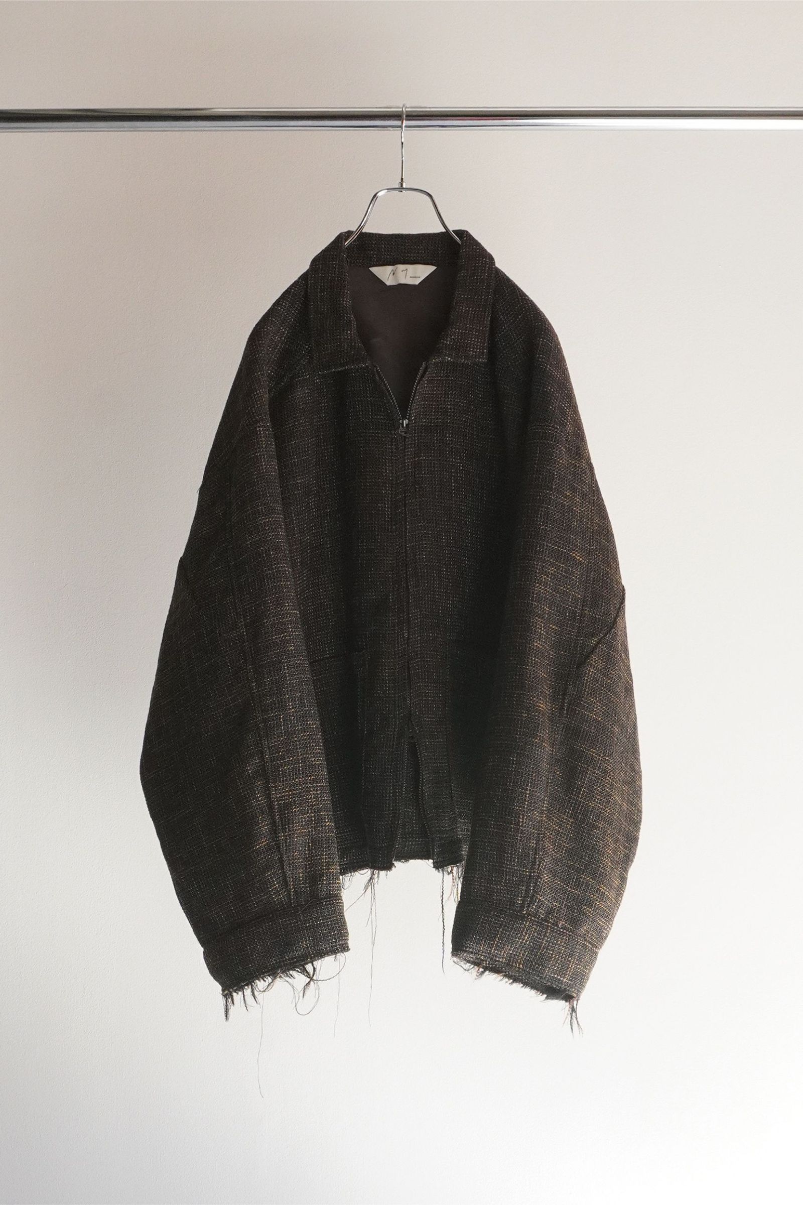 ANCELLM - TWEED ZIP JACKET | BROWN | ジャケット | NapsNote