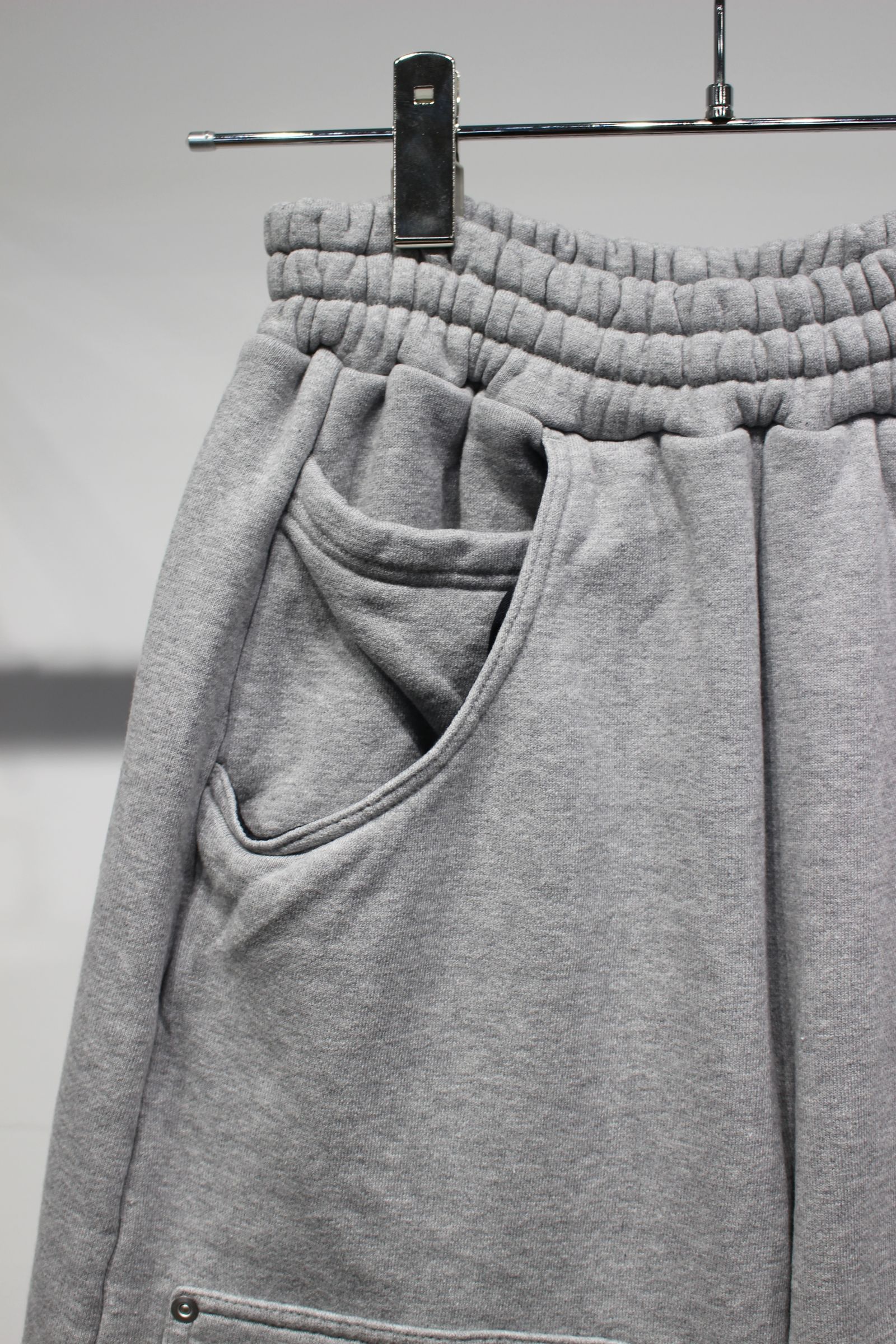 JIEDA - 3/4 DOUBLE KNEE SWEAT PANTS | HEATHER GRAY | ショート