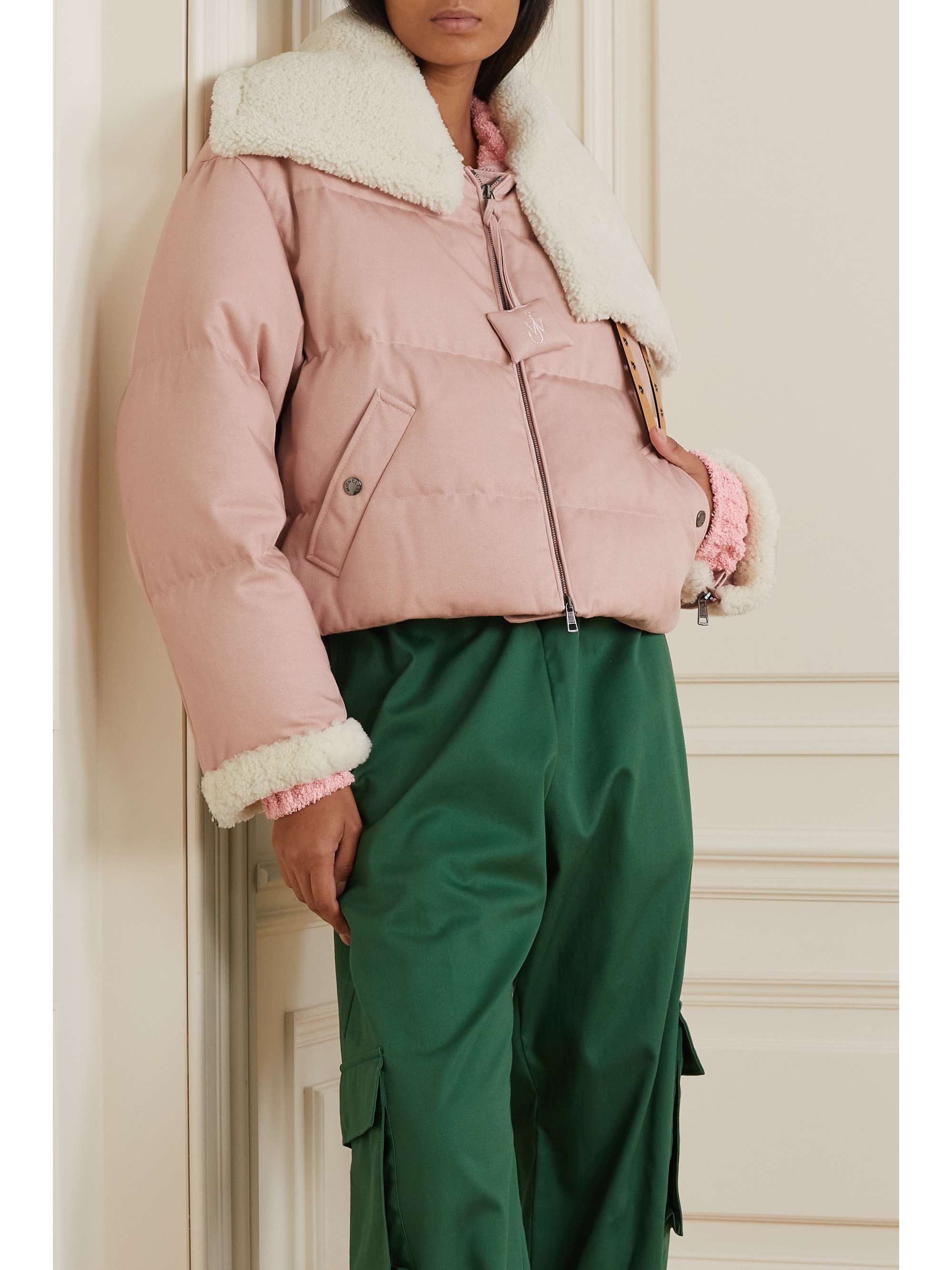 MONCLER GENIUS + JW Anderson Penygarder shearling-trimmed quilted