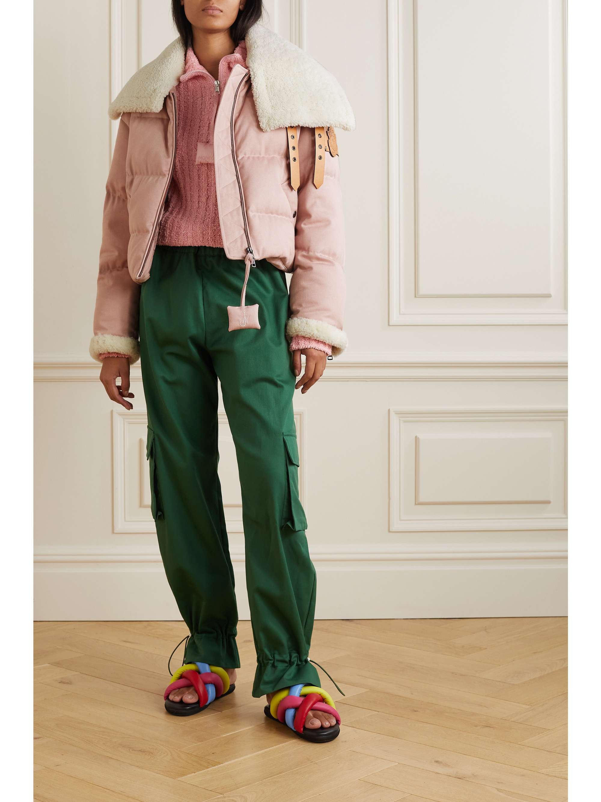 MONCLER GENIUS + JW Anderson Penygarder shearling-trimmed quilted