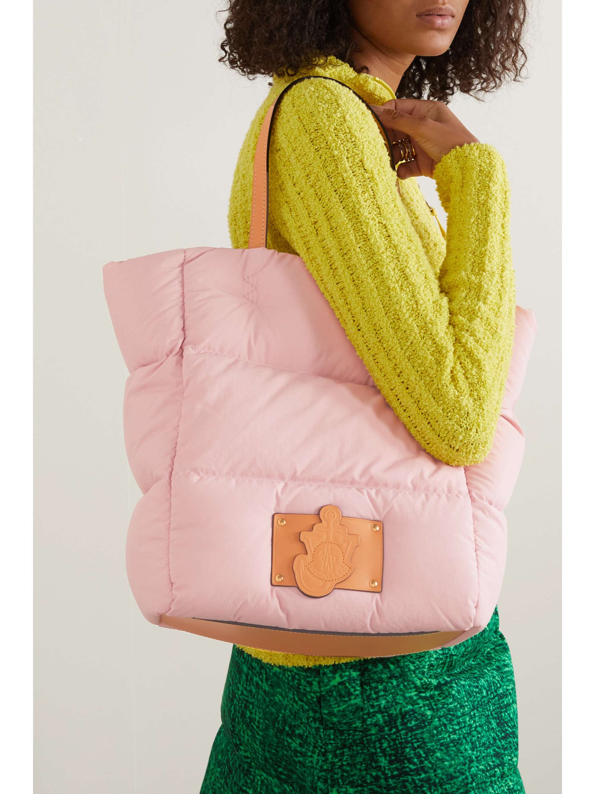 MONCLER GENIUS + JW Anderson leather-trimmed quilted nylon tote