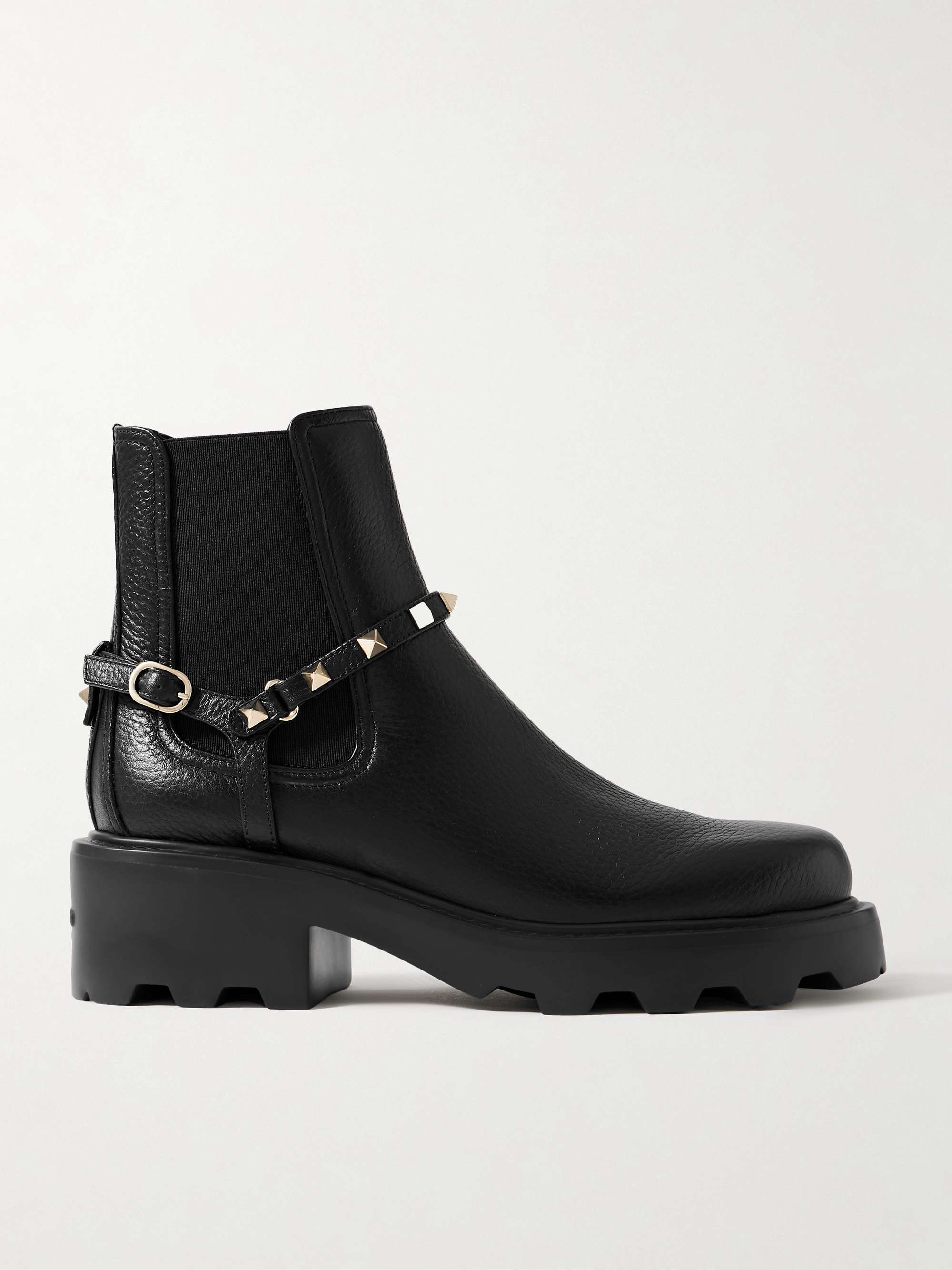 VALENTINO GARAVANI Beatle Rockstud 55 leather Chelsea boots | NET