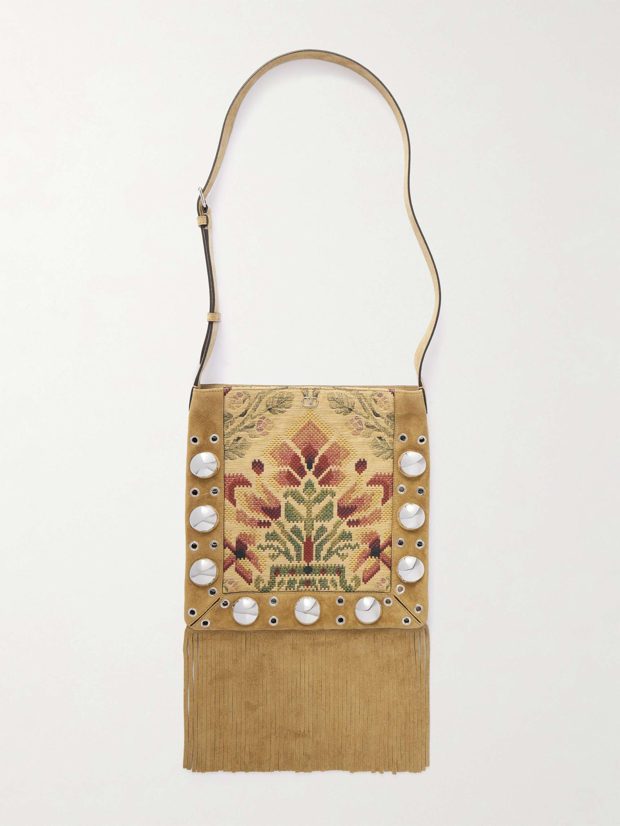 VALENTINO GARAVANI Nellcôte fringed studded eyelet-embellished