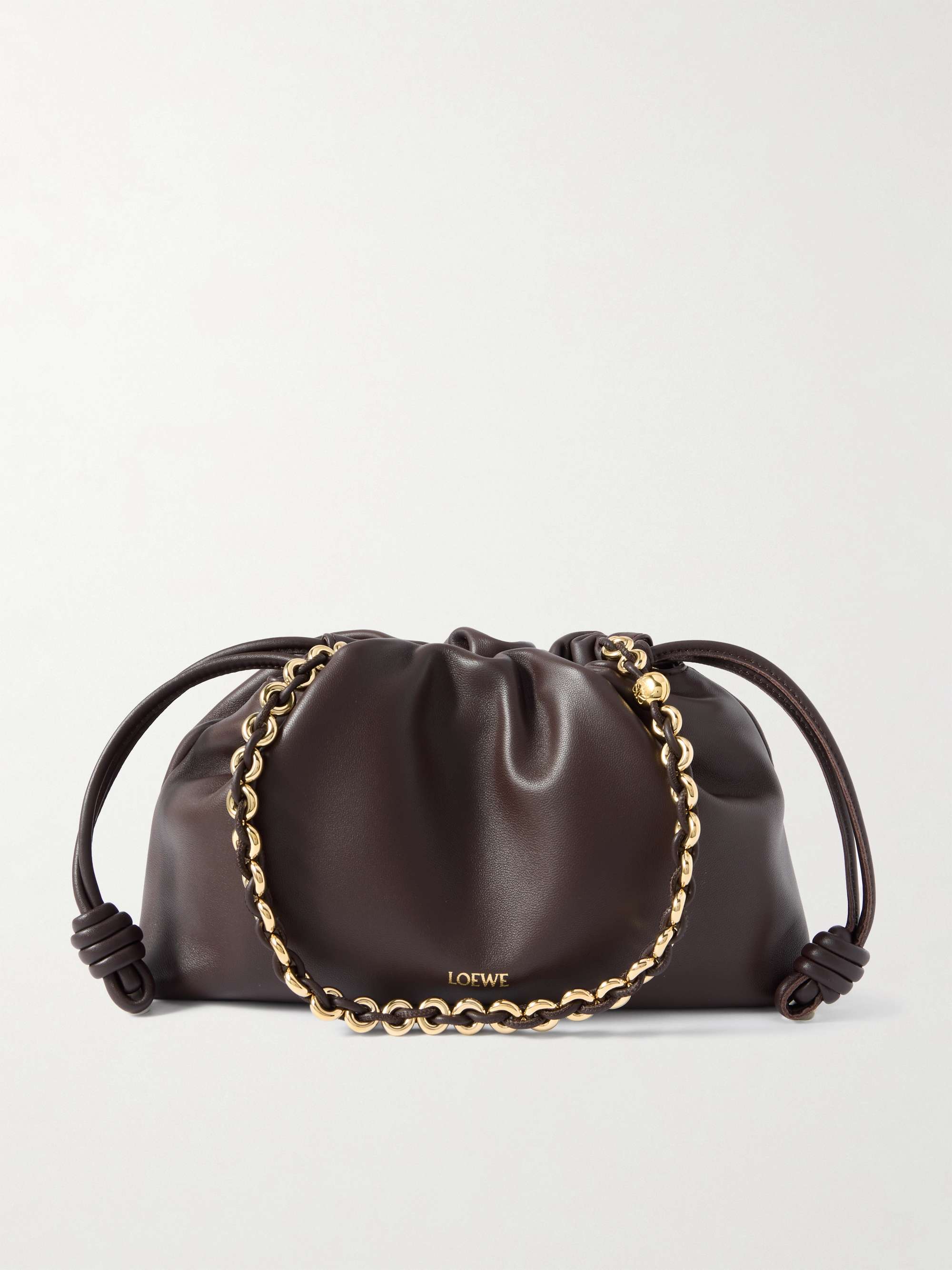 LOEWE Flamenco medium leather clutch | NET-A-PORTER
