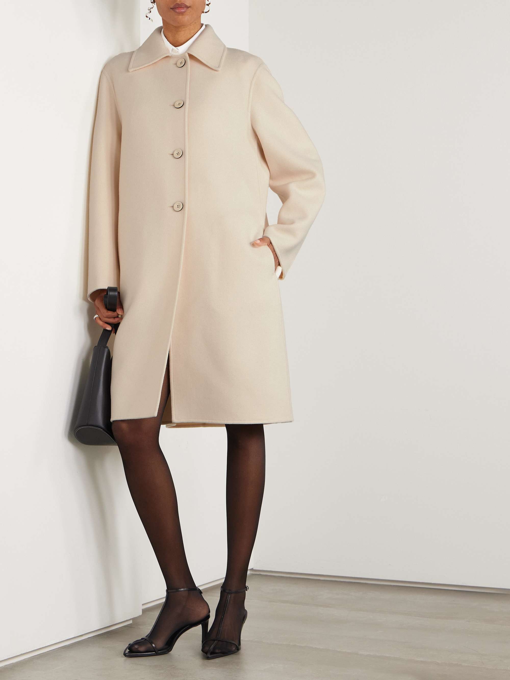 JIL SANDER Wool-felt coat | NET-A-PORTER