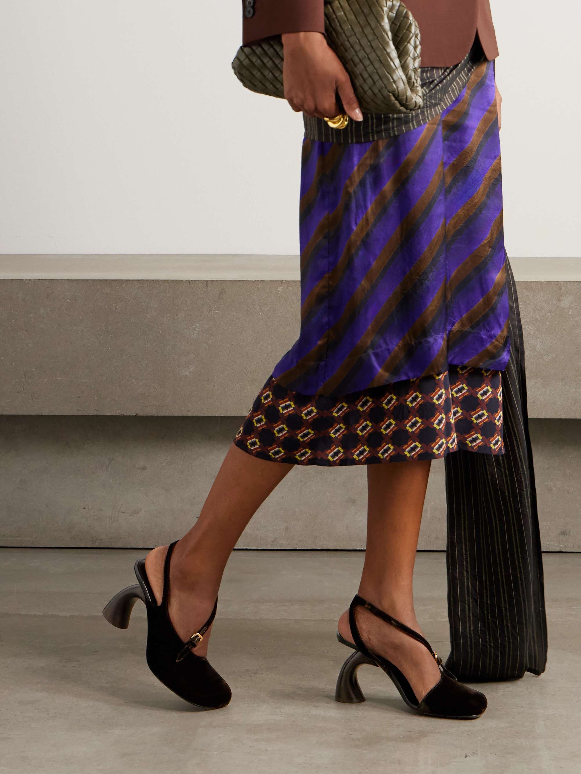 DRIES VAN NOTEN Asymmetric draped velvet top | NET-A-PORTER