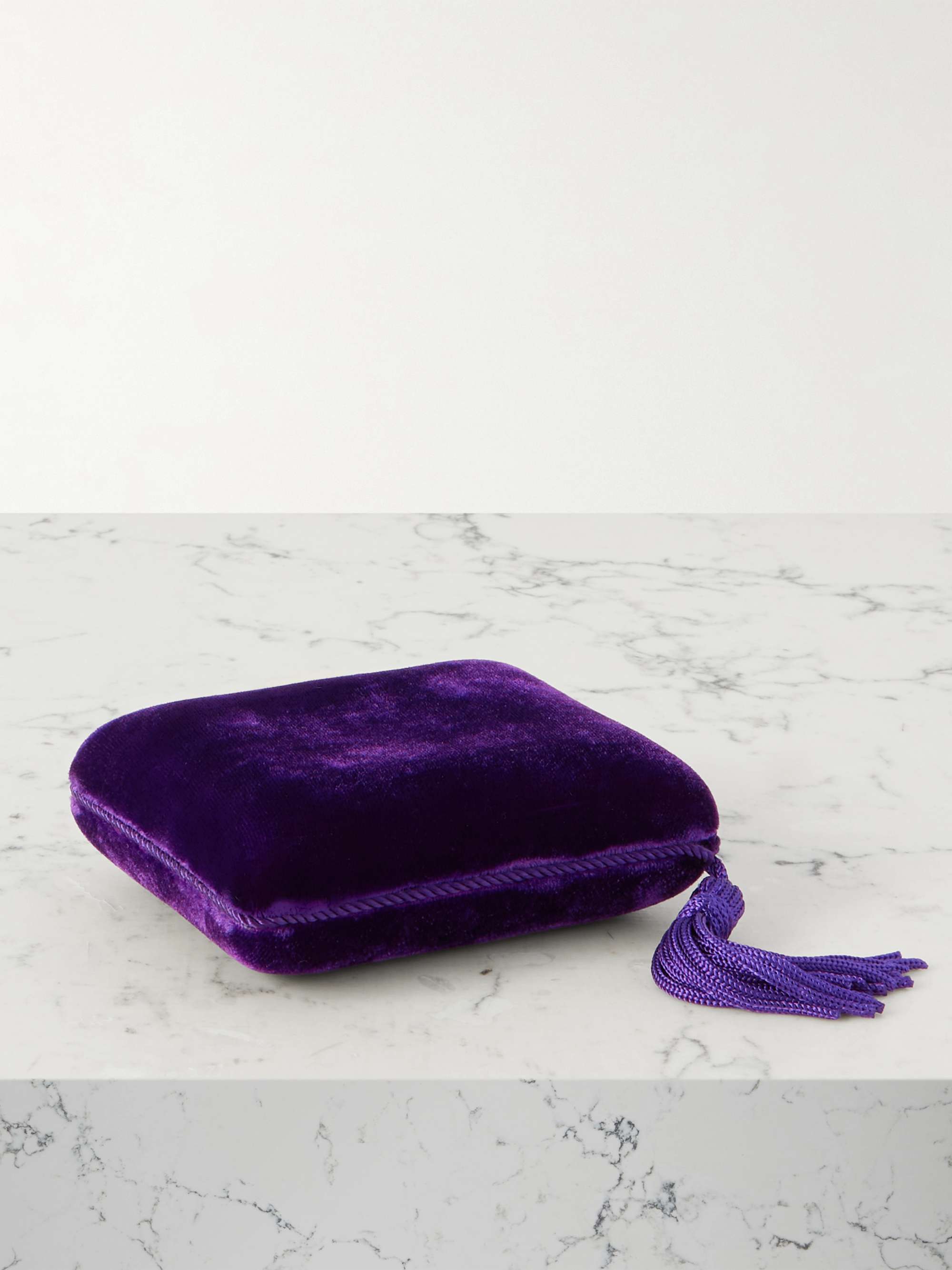 SOPHIE BILLE BRAHE Tasseled velvet jewelry box | NET-A-PORTER