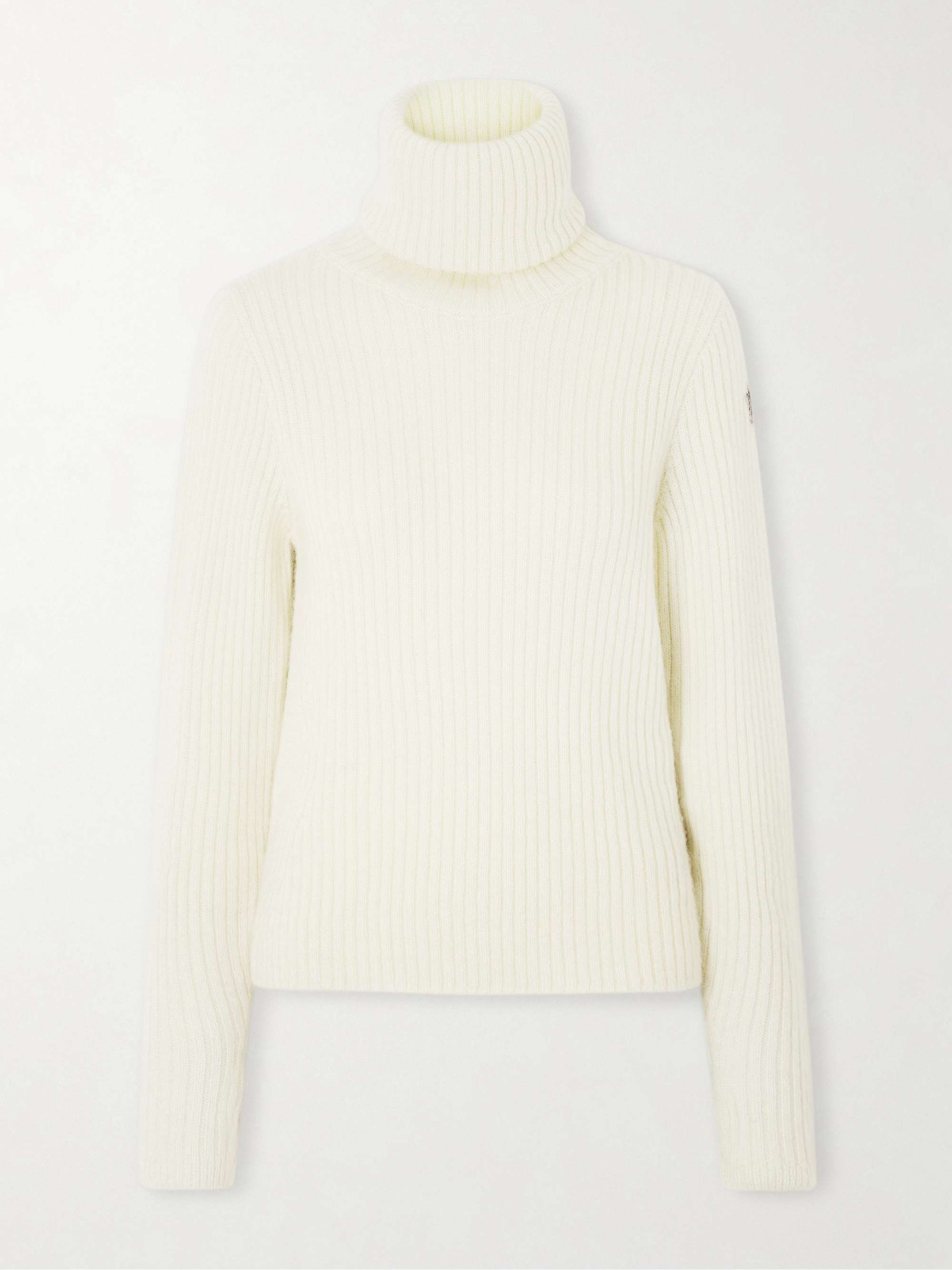 MONCLER GRENOBLE Ribbed wool-blend turtleneck sweater | NET-A-PORTER