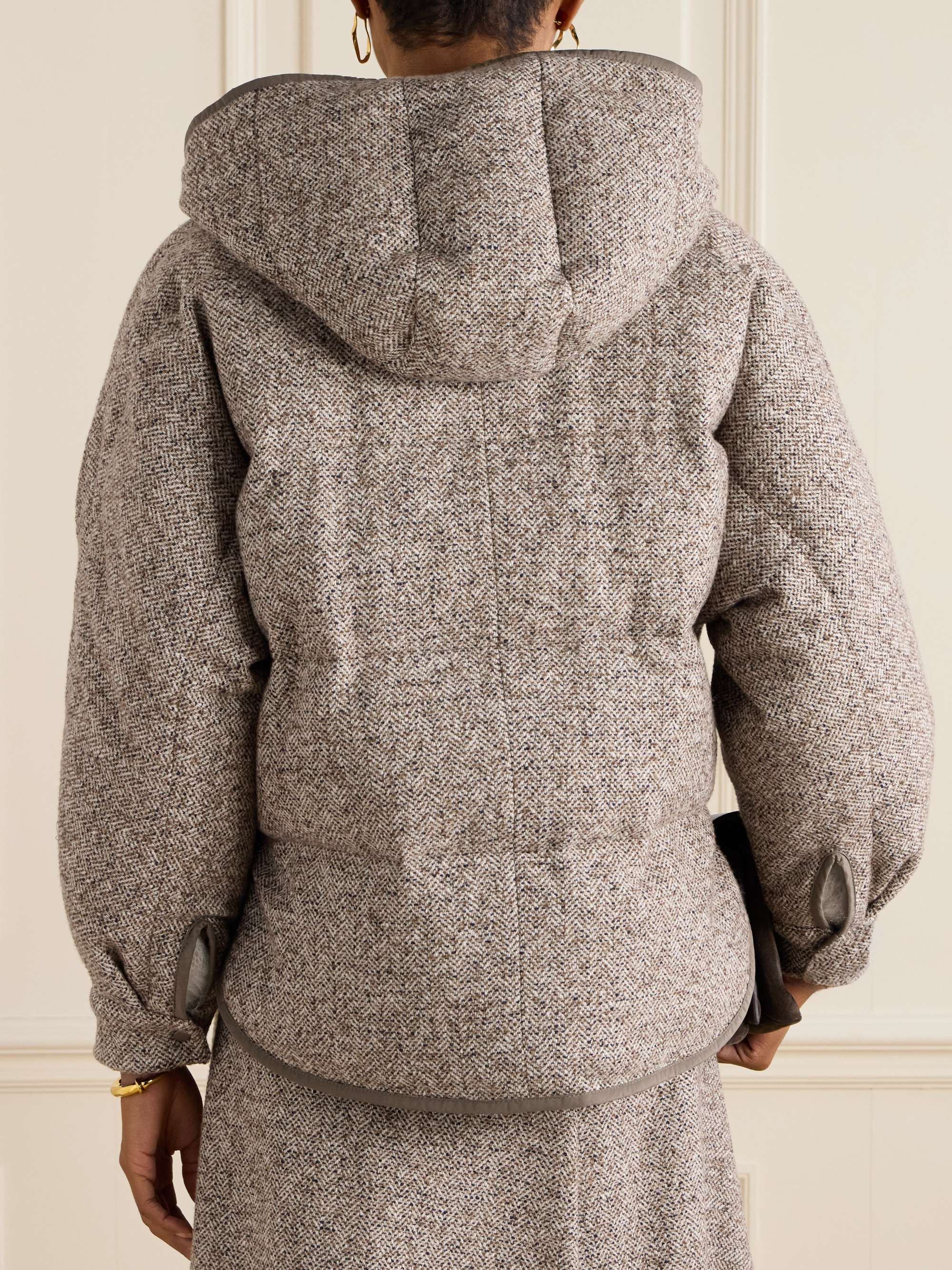 BRUNELLO CUCINELLI Padded wool-blend bomber jacket | NET-A-PORTER