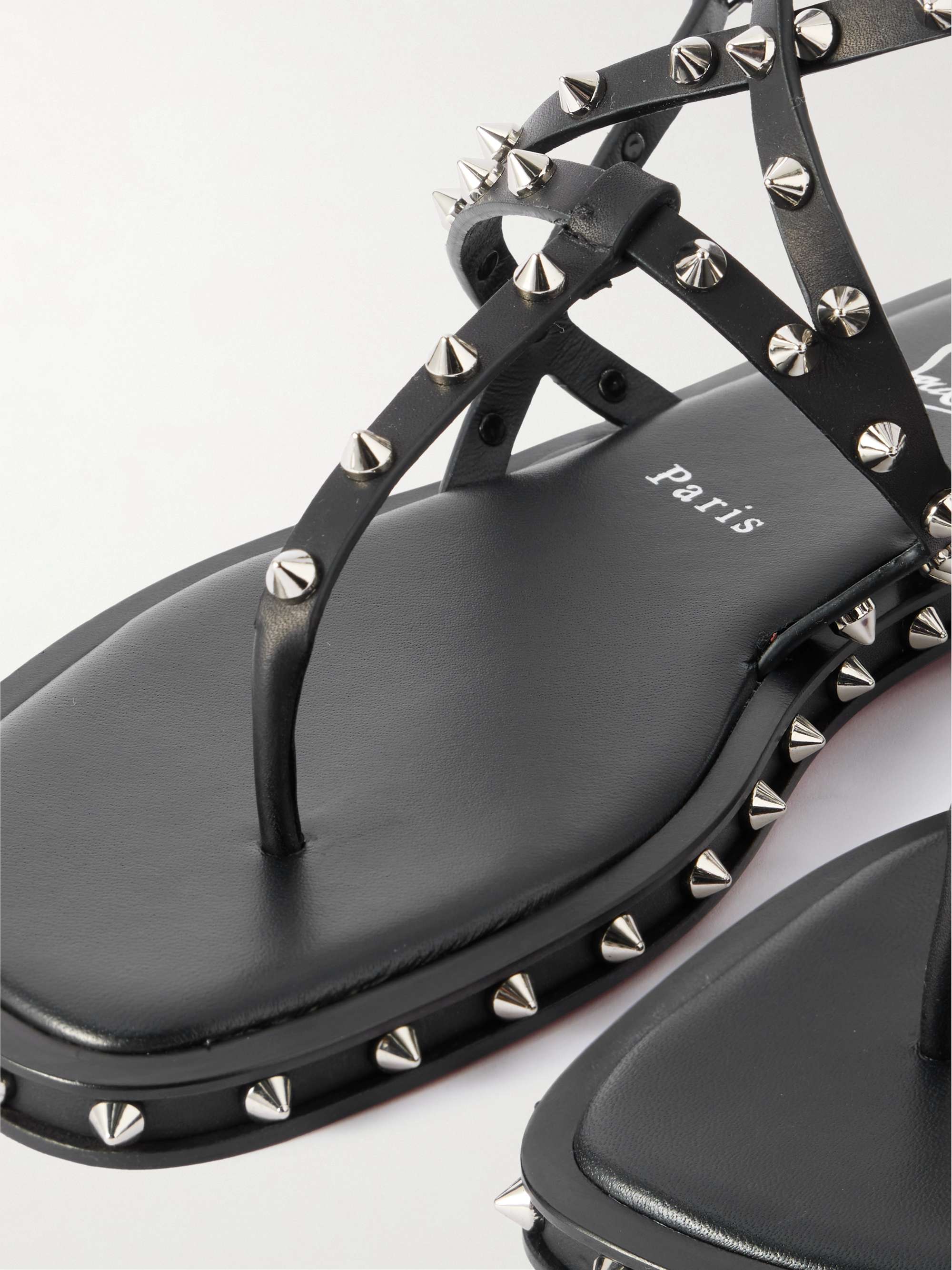 CHRISTIAN LOUBOUTIN Bombina studded leather sandals | NET-A-PORTER