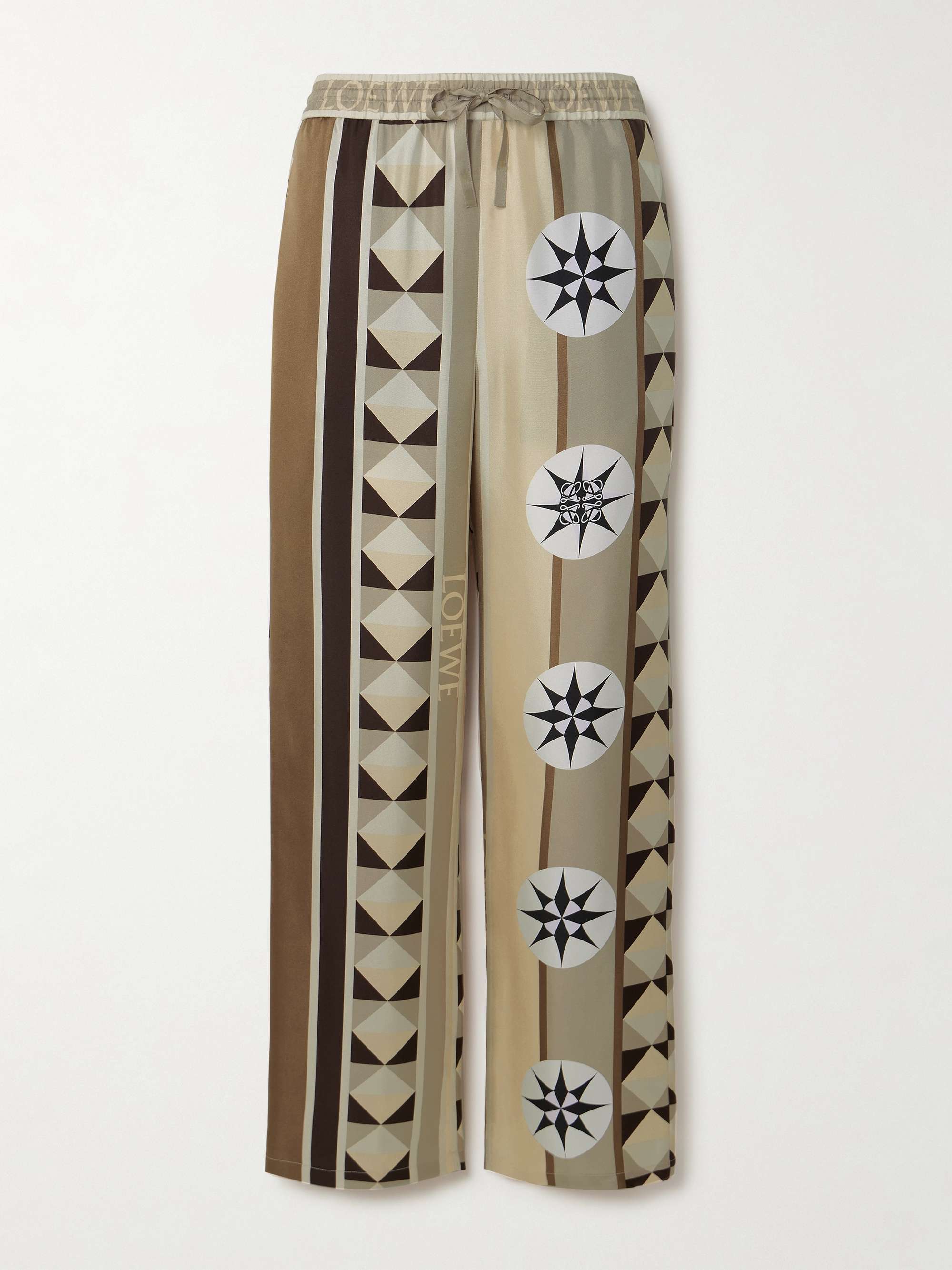 LOEWE + Paula's Ibiza printed silk-twill straight-leg pants | NET