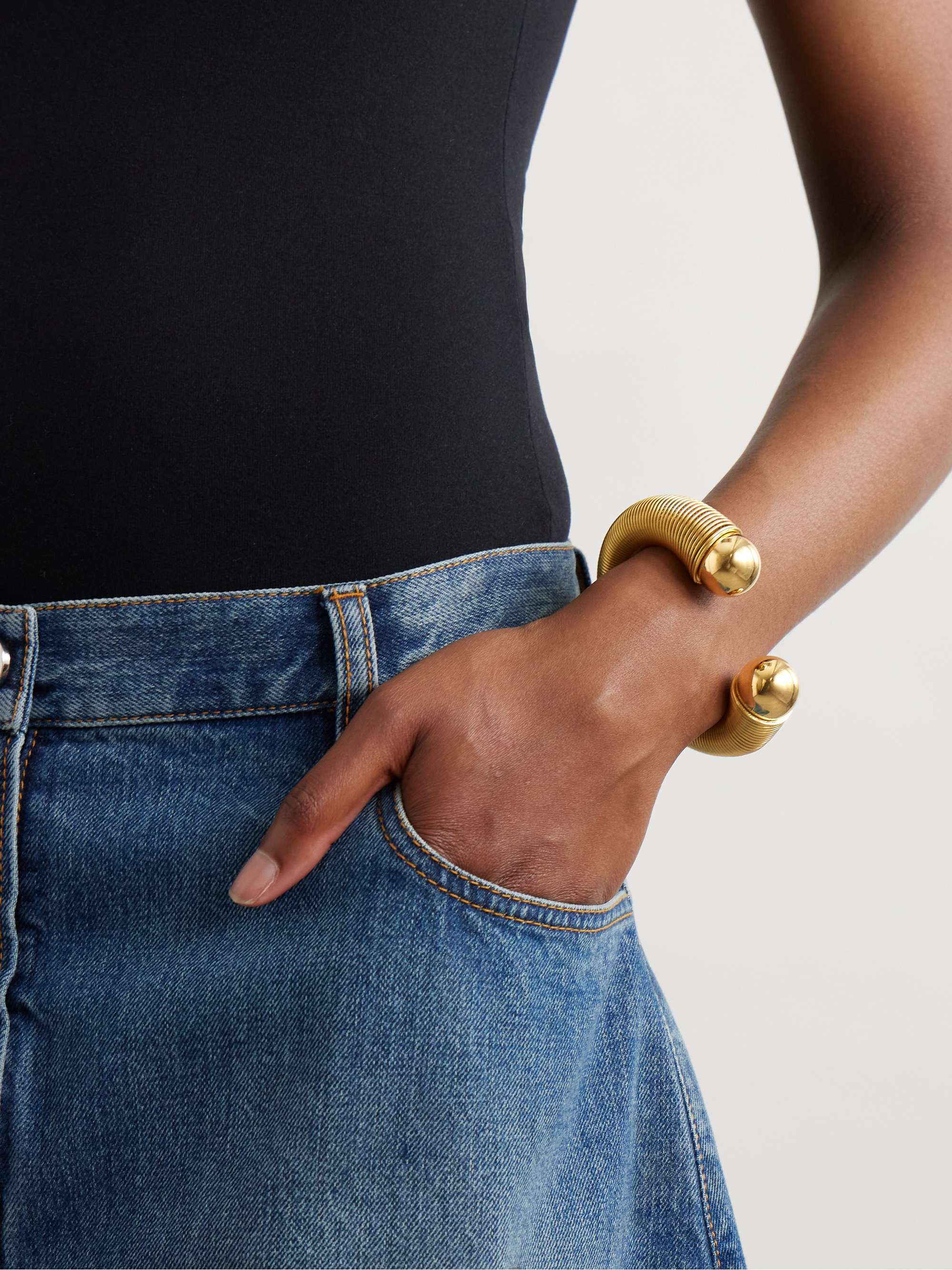 ALAÏA Sphere gold-tone cuff | NET-A-PORTER