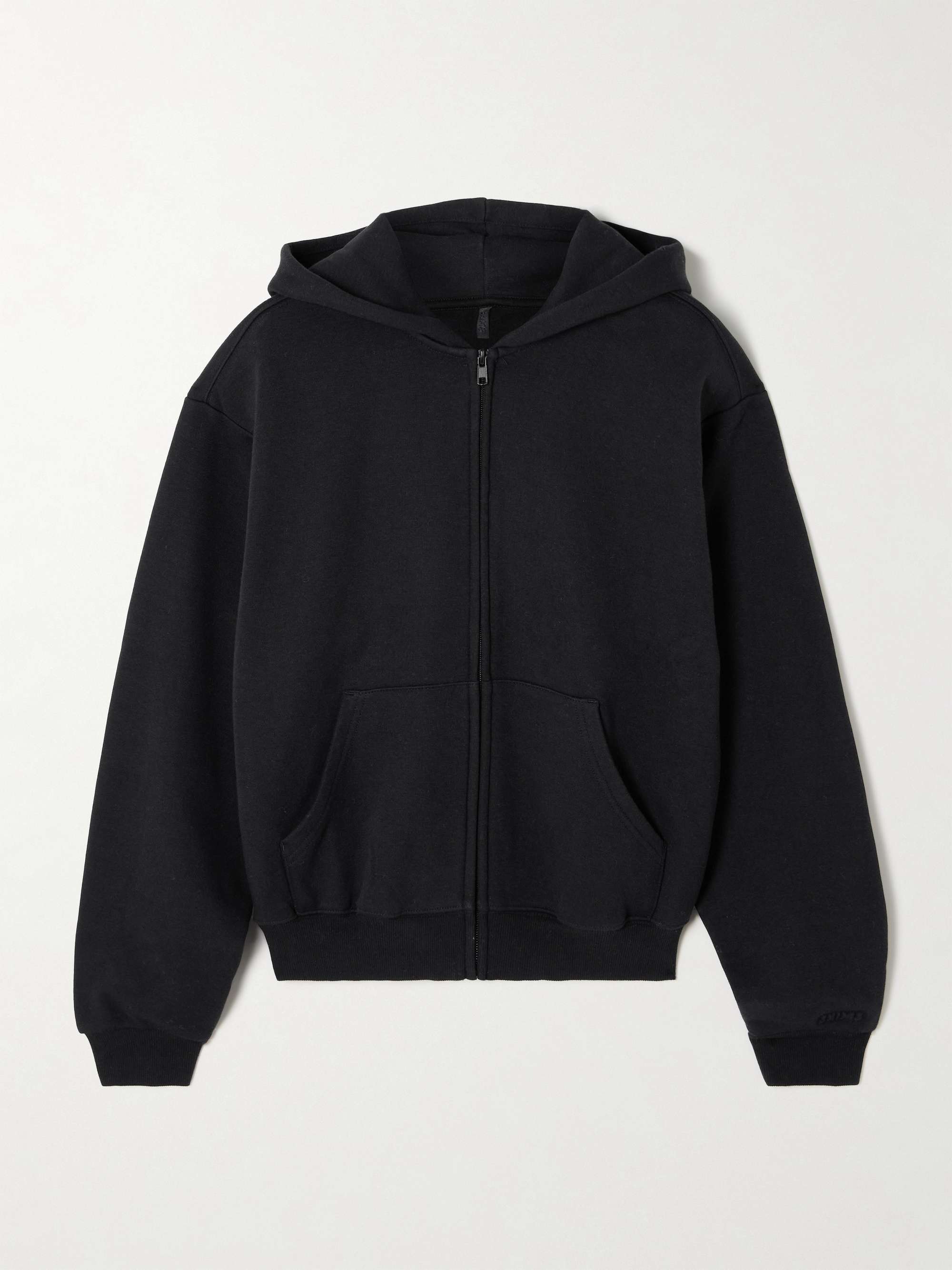 SKIMS Classic Zip Up Hoodie - Onyx | NET-A-PORTER