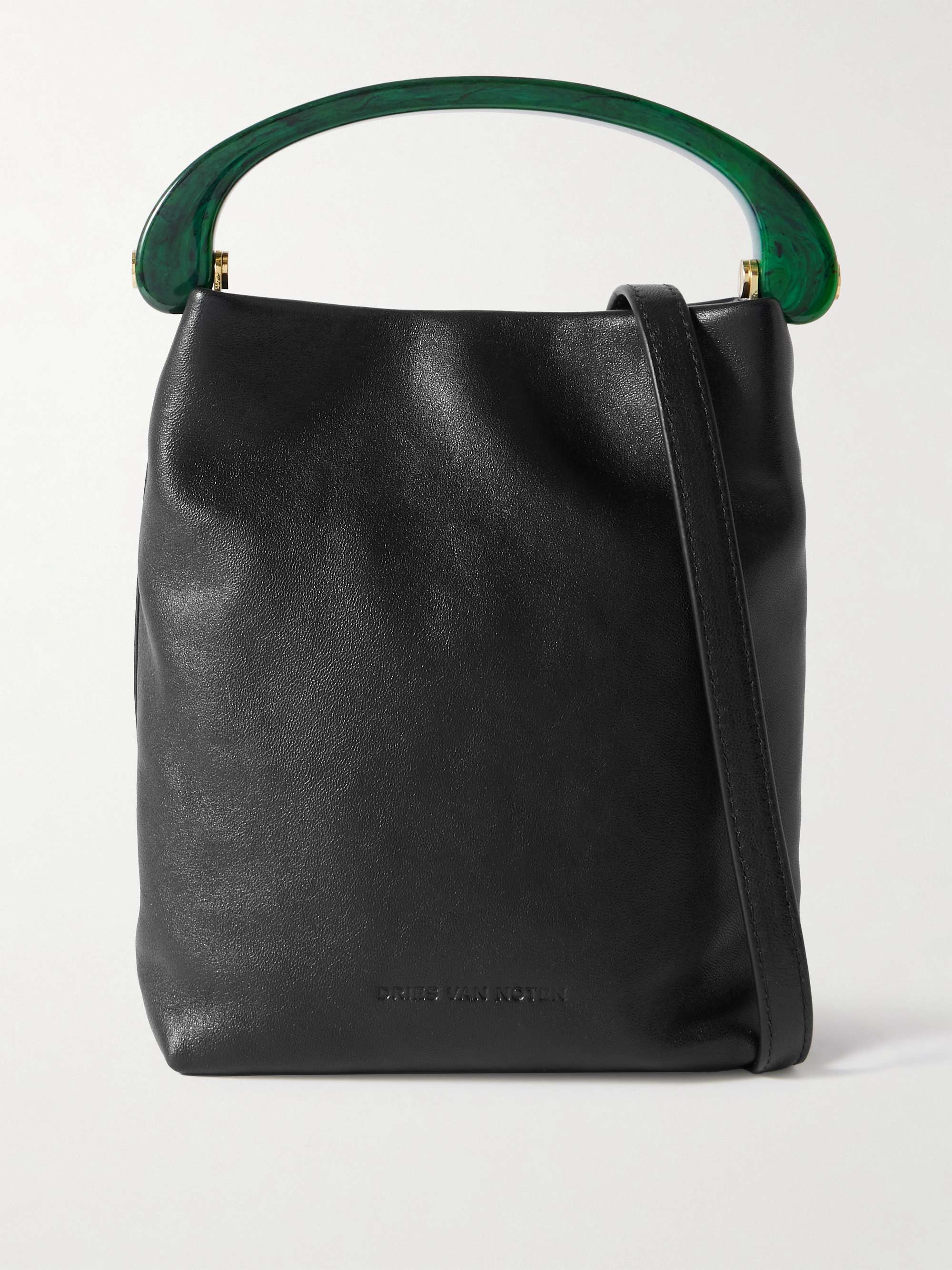 DRIES VAN NOTEN Leather shoulder bag | NET-A-PORTER
