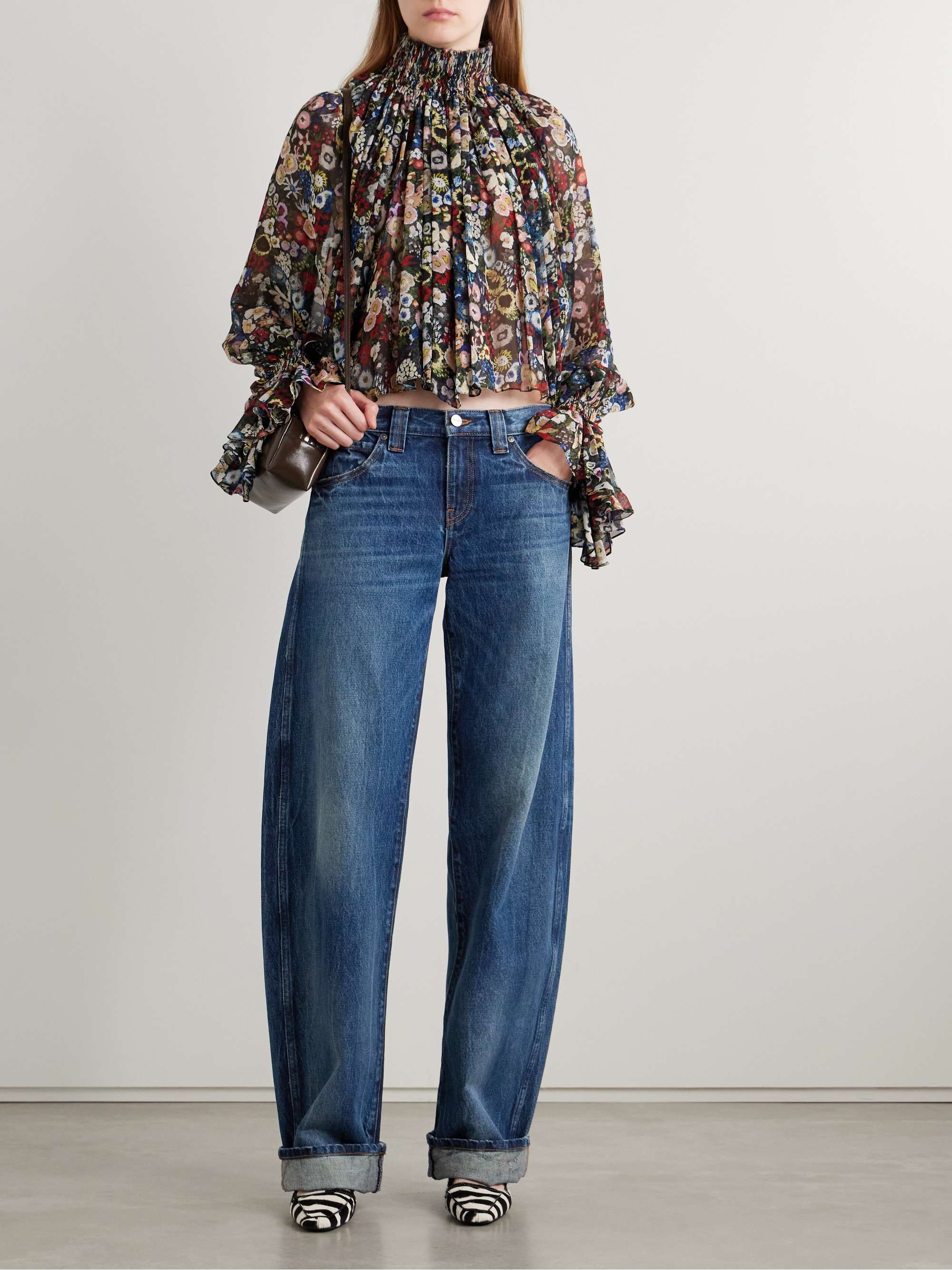 KHAITE Karo mid-rise barrel-leg jeans | NET-A-PORTER