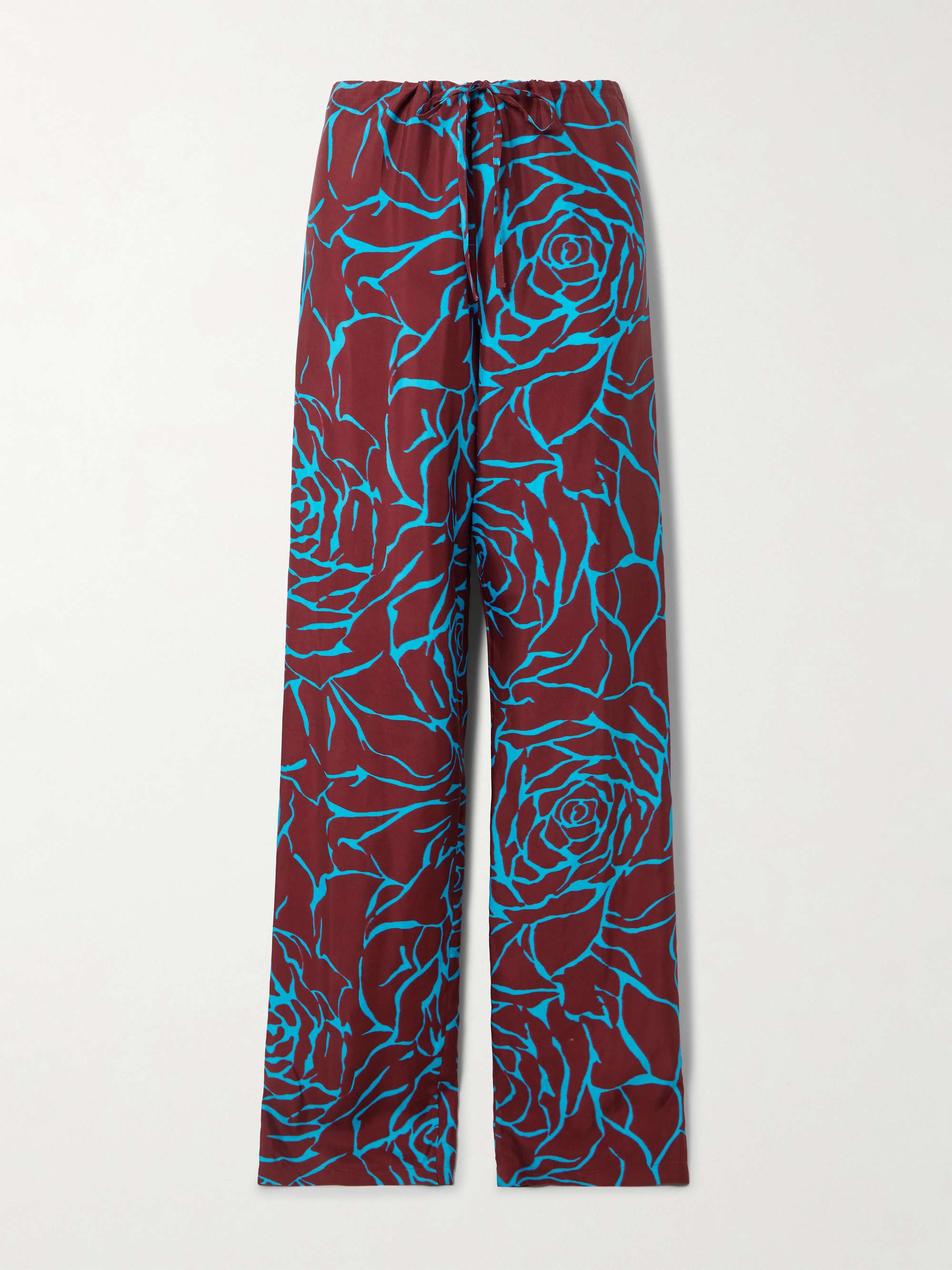 DRIES VAN NOTEN Floral-print crepe straight-leg pants | NET-A-PORTER