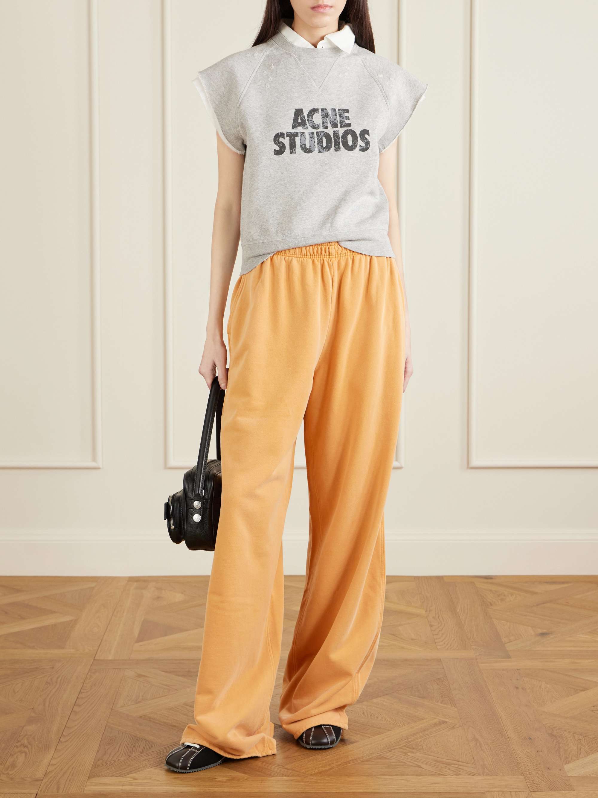 ACNE STUDIOS Cotton logo-printed sweatpants | NET-A-PORTER