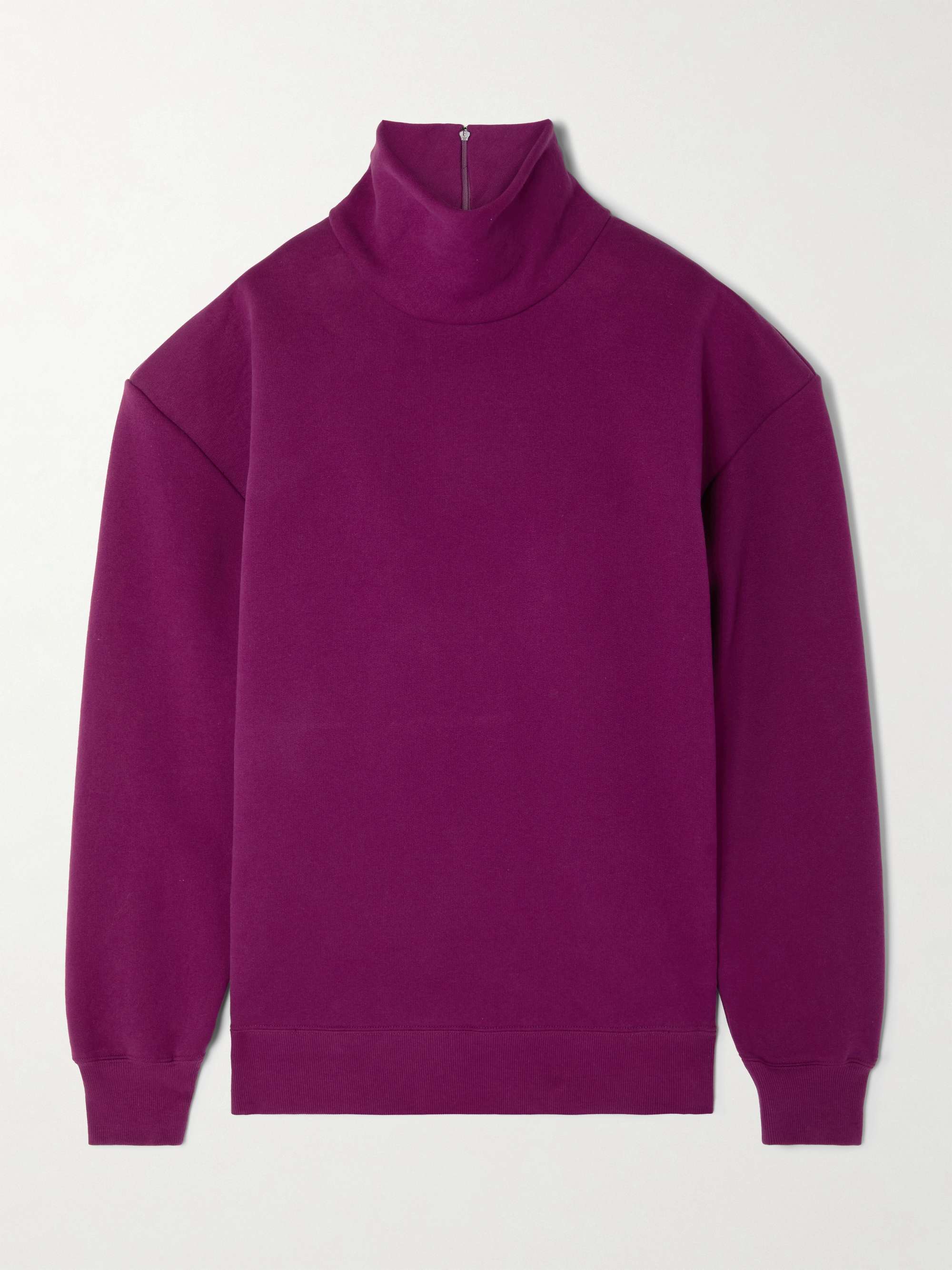 SAINT LAURENT Cotton-jersey turtleneck sweatshirt | NET-A-PORTER