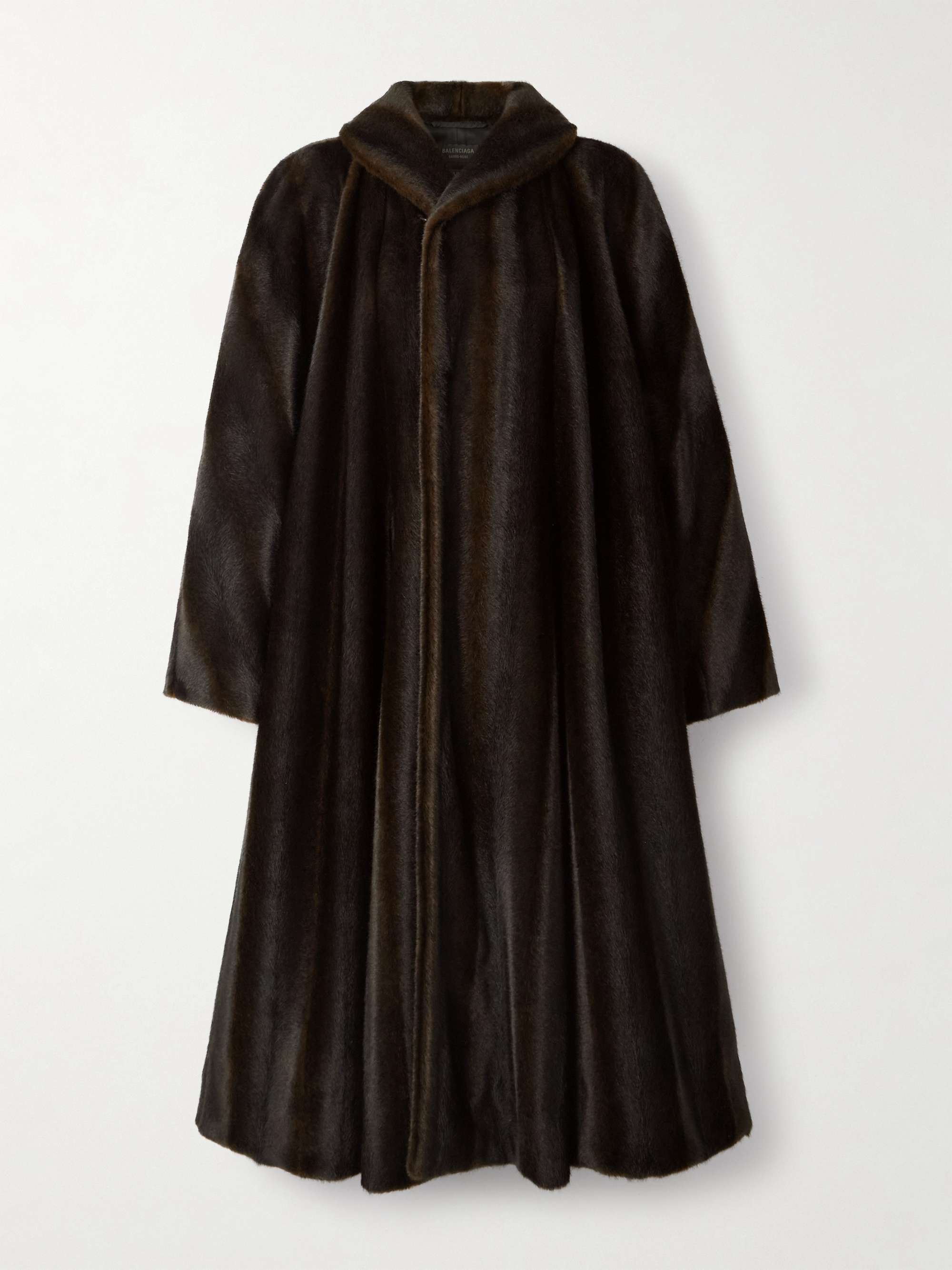 BALENCIAGA Belted plush coat | NET-A-PORTER