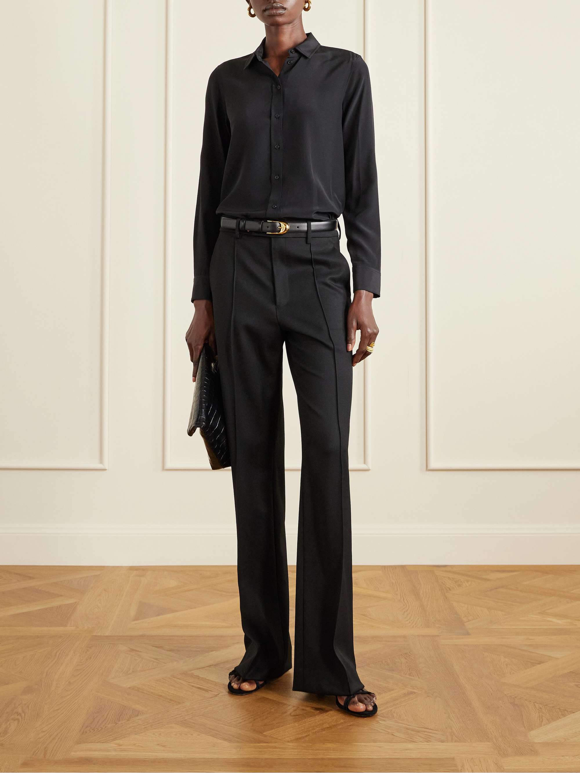 NILI LOTAN Etoile wool-twill straight-leg pants | NET-A-PORTER