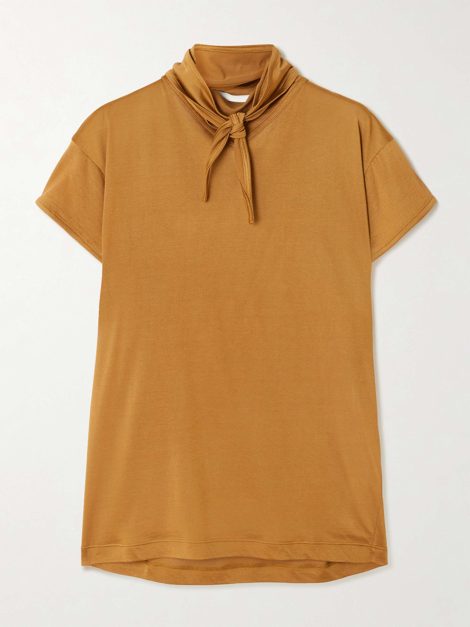 LEMAIRE Tie-neck jersey T-shirt | NET-A-PORTER