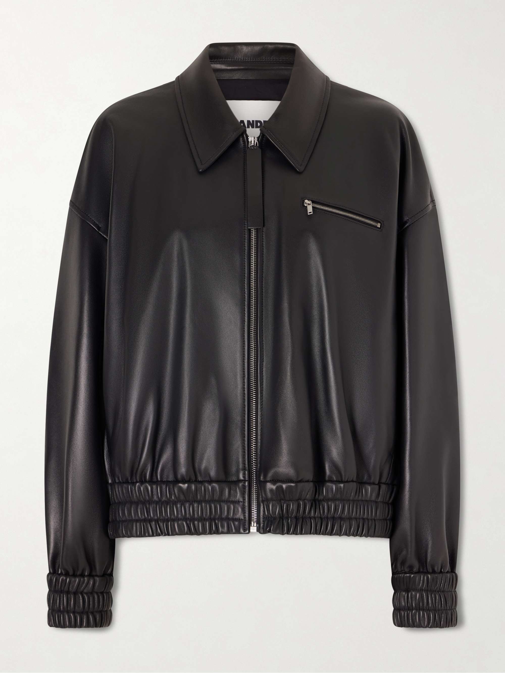 JIL SANDER Leather bomber jacket | NET-A-PORTER