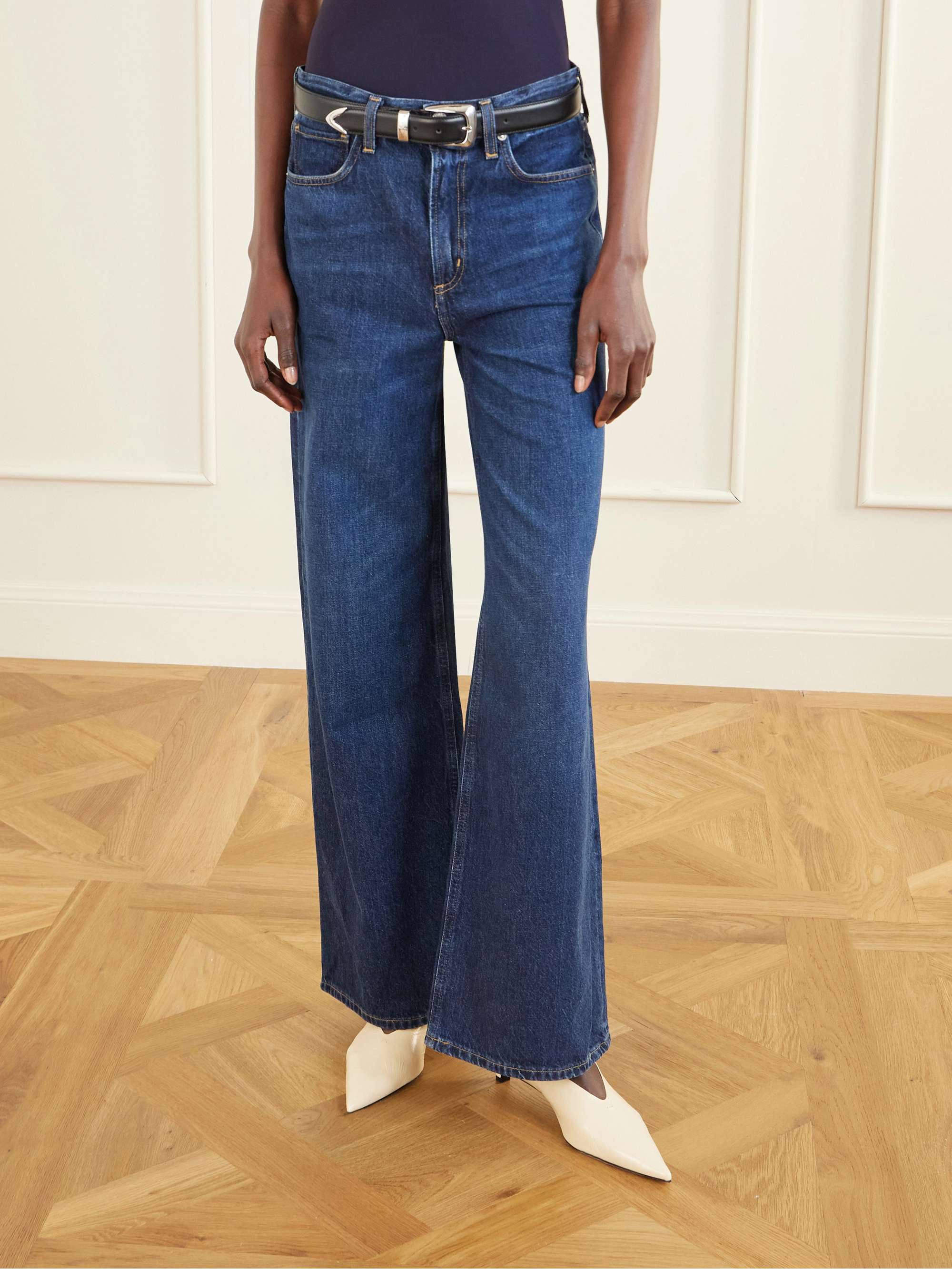 JIL SANDER Crinkled patent-leather pumps | NET-A-PORTER