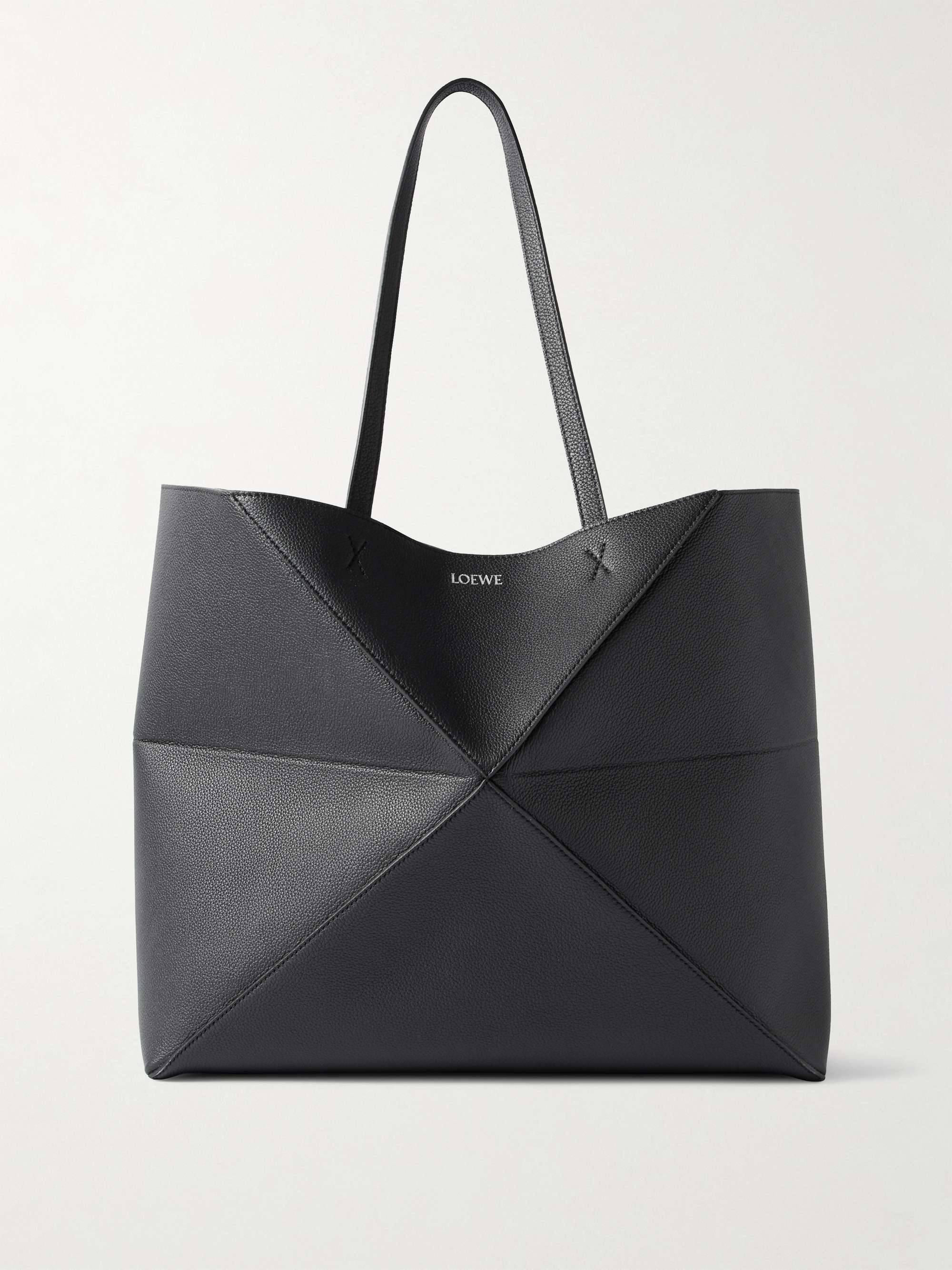 LOEWE Puzzle Fold Horizontal large textured-leather tote | NET-A