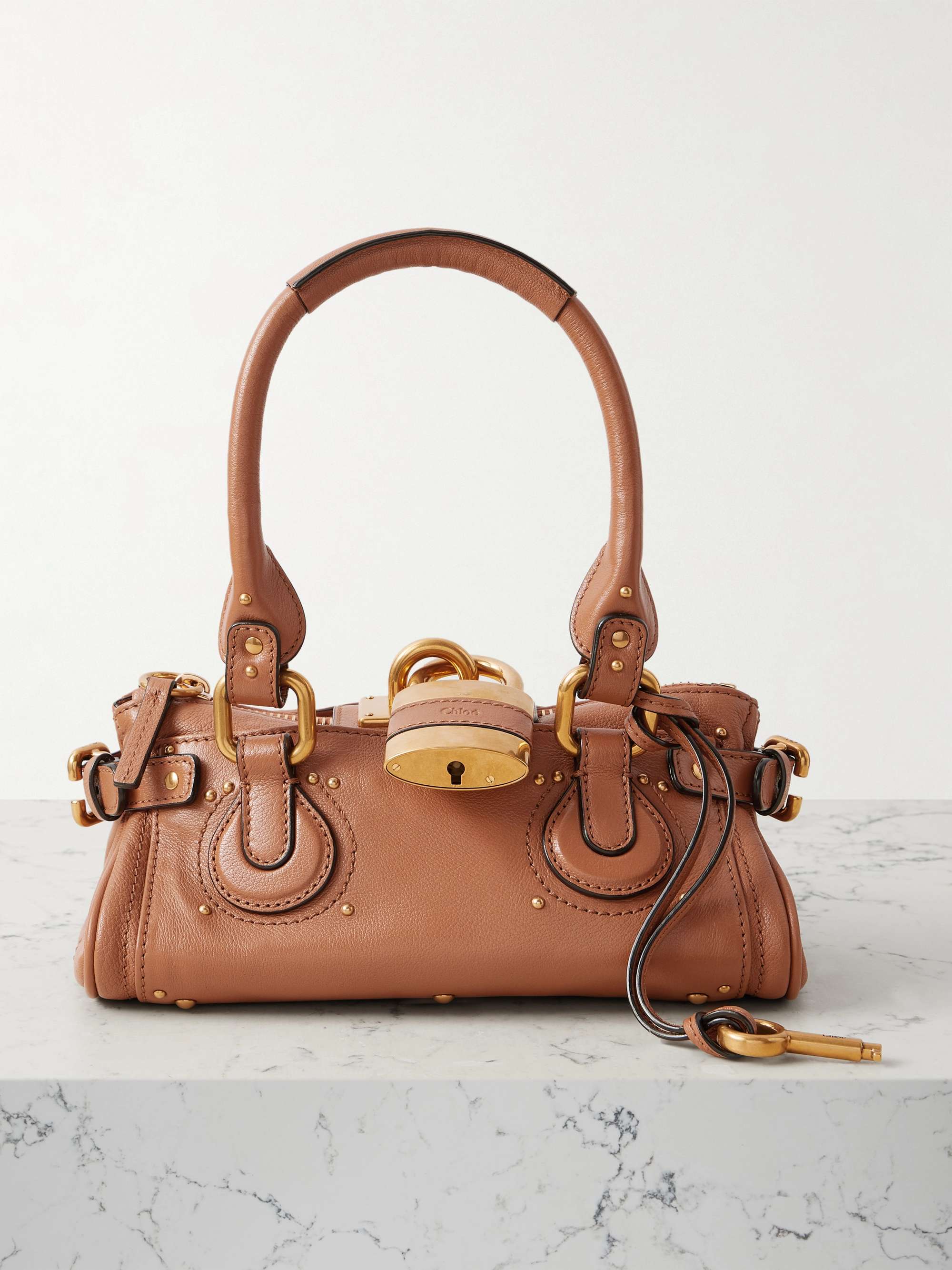 CHLOÉ Paddington embellished leather tote | NET-A-PORTER