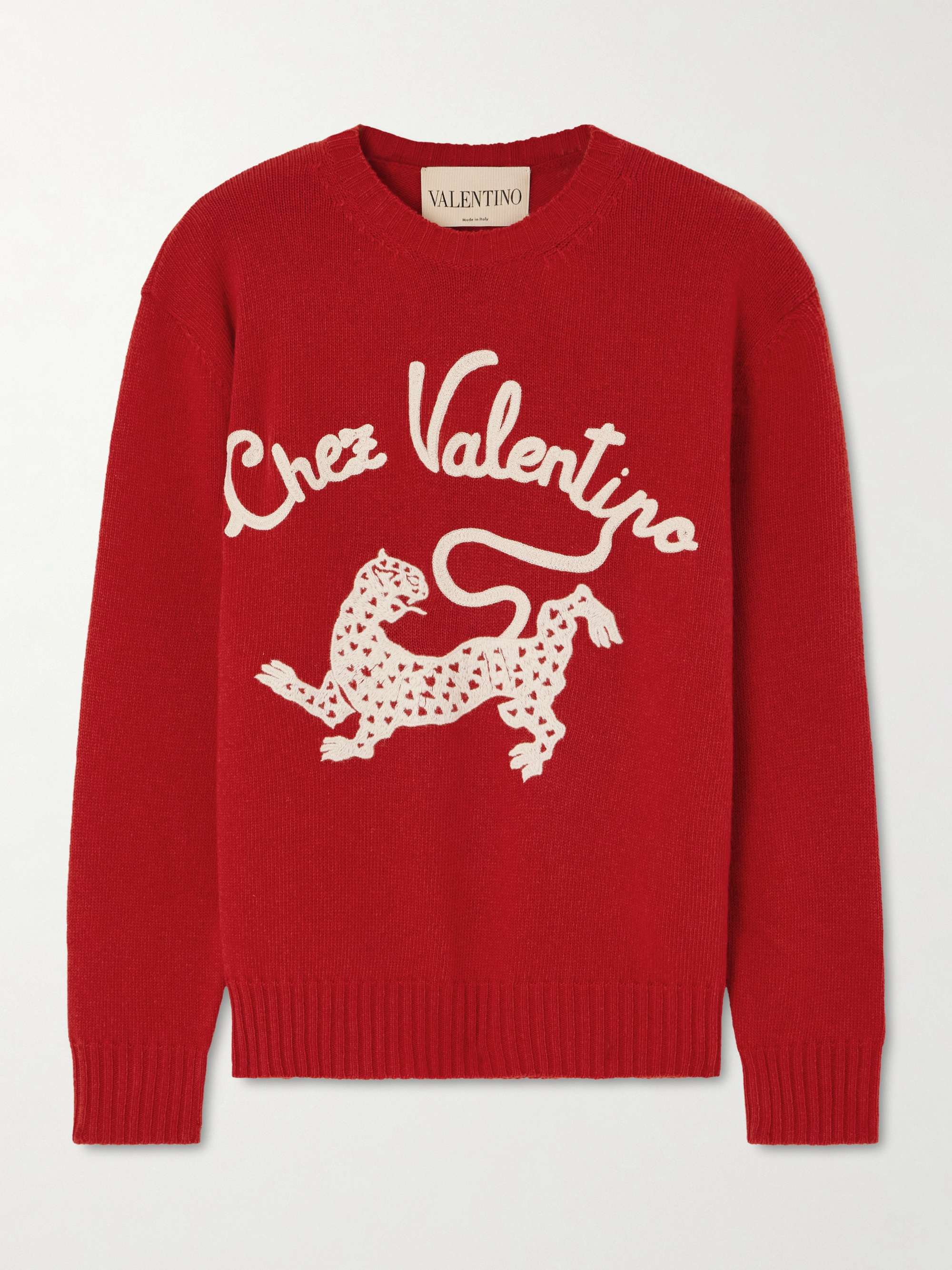 VALENTINO GARAVANI Embroidered wool sweater | NET-A-PORTER