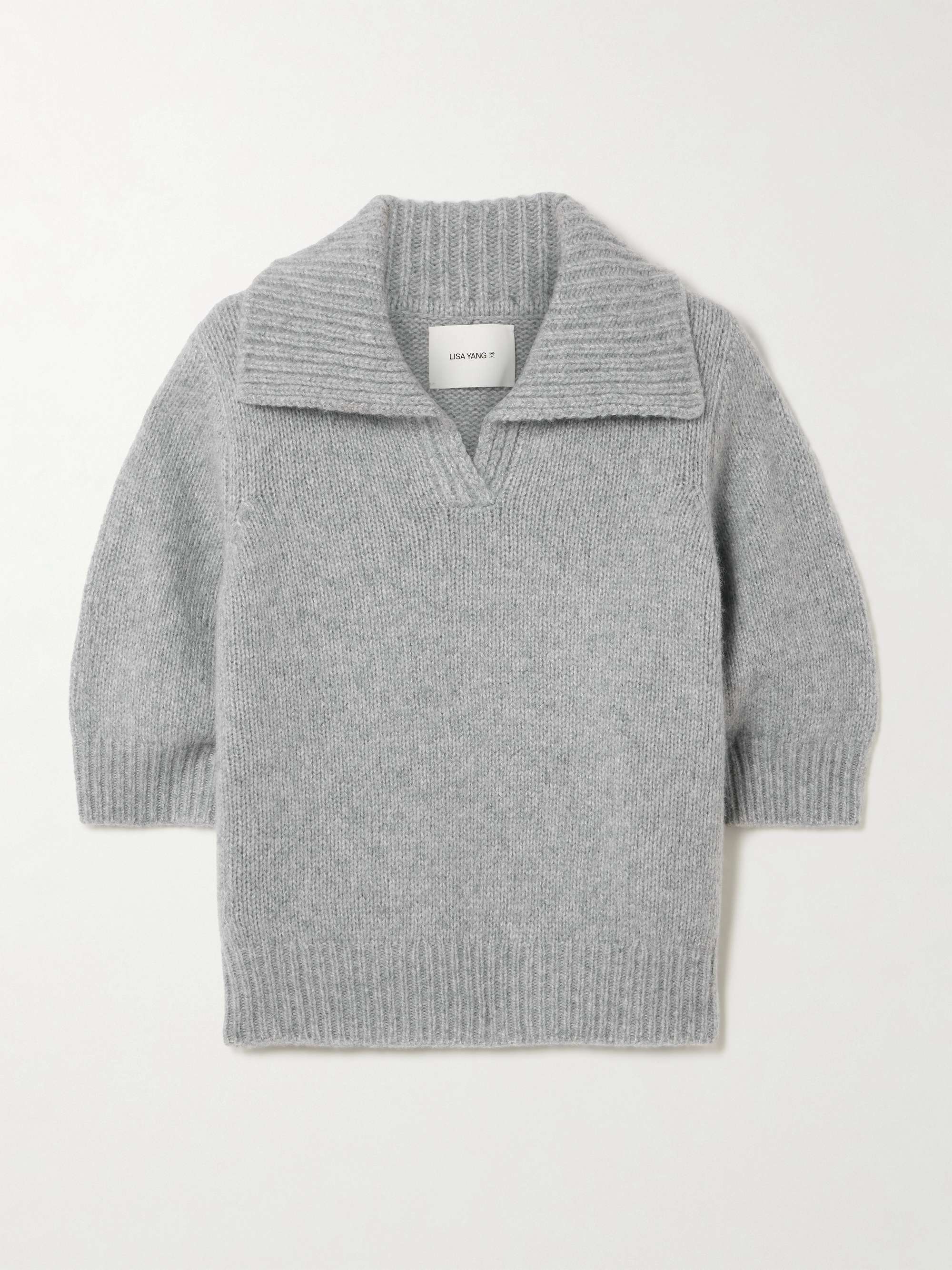 LISA YANG Lailai cashmere and silk-blend polo sweater | NET-A-PORTER