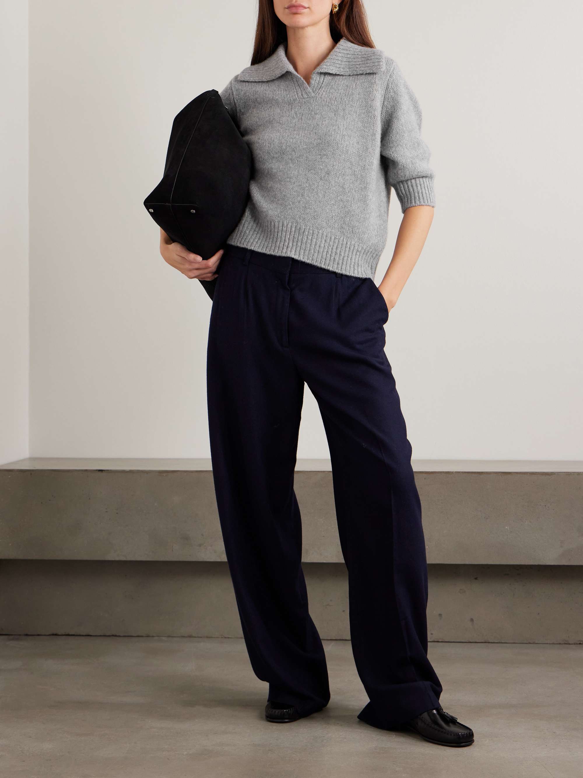LISA YANG Lailai cashmere and silk-blend polo sweater | NET-A-PORTER