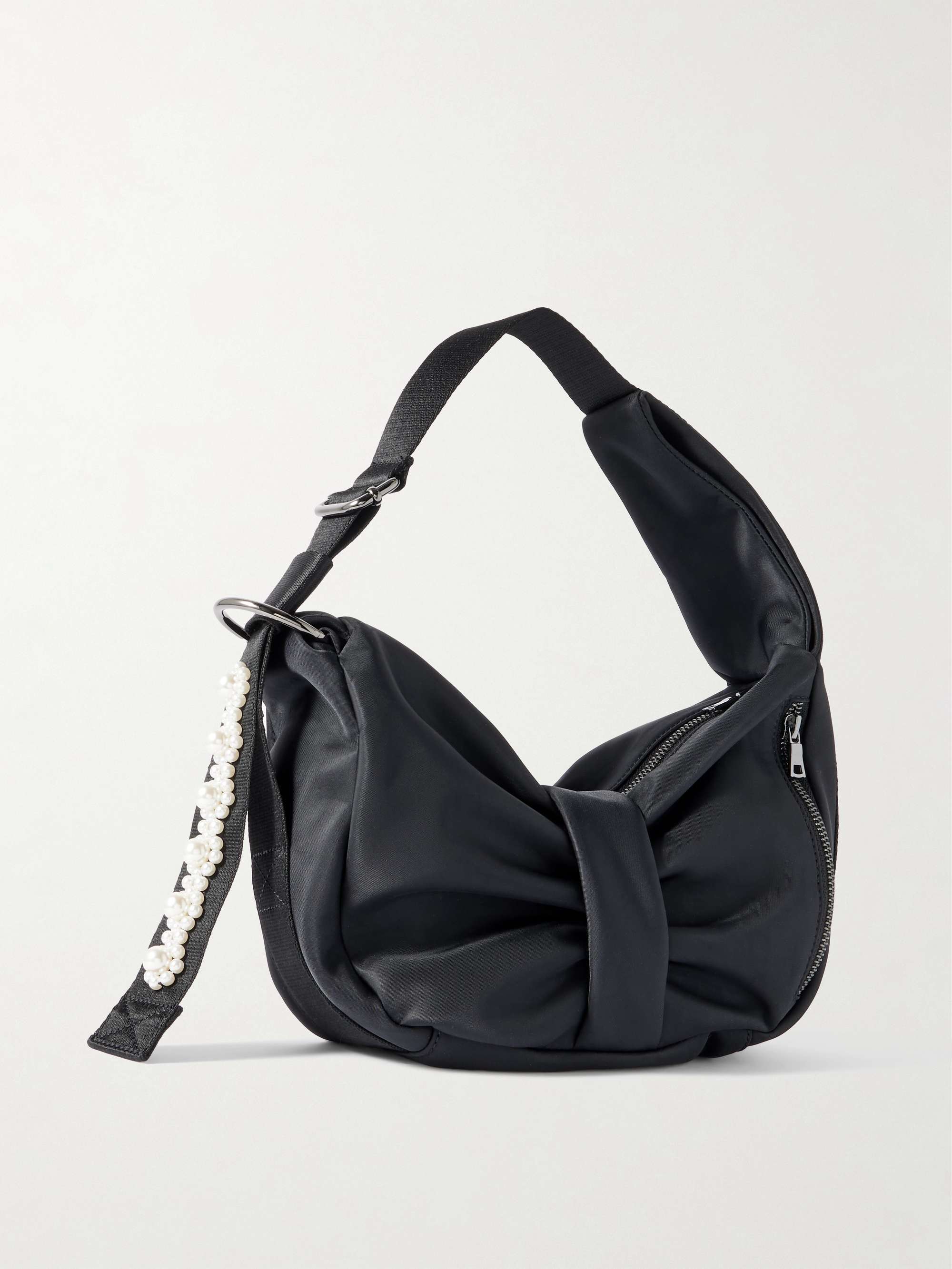 SIMONE ROCHA Sling Bow mini faux pearl-embellished shell shoulder