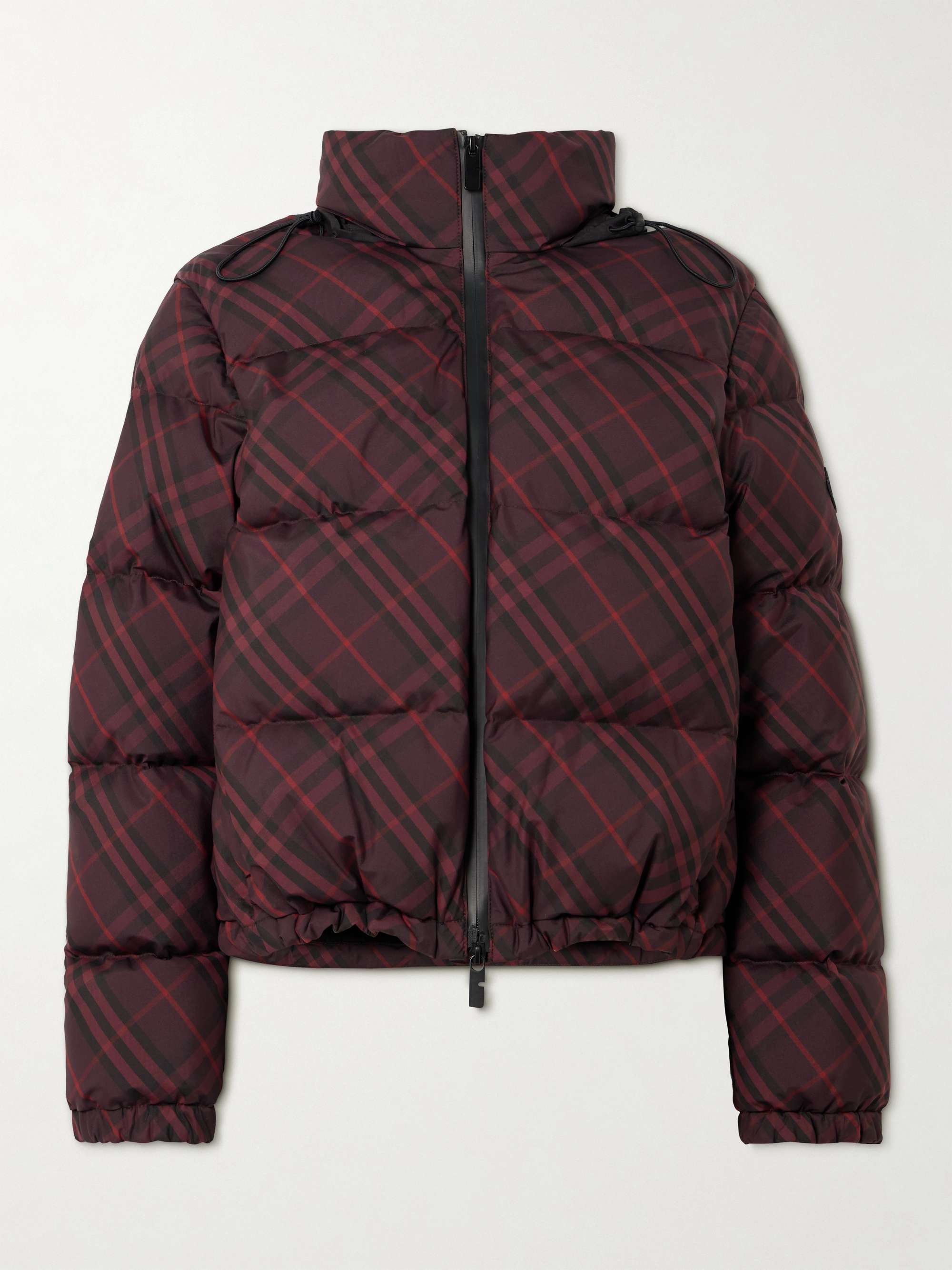 BURBERRY Hooded checked quilted shell jacket | NET-A-PORTER