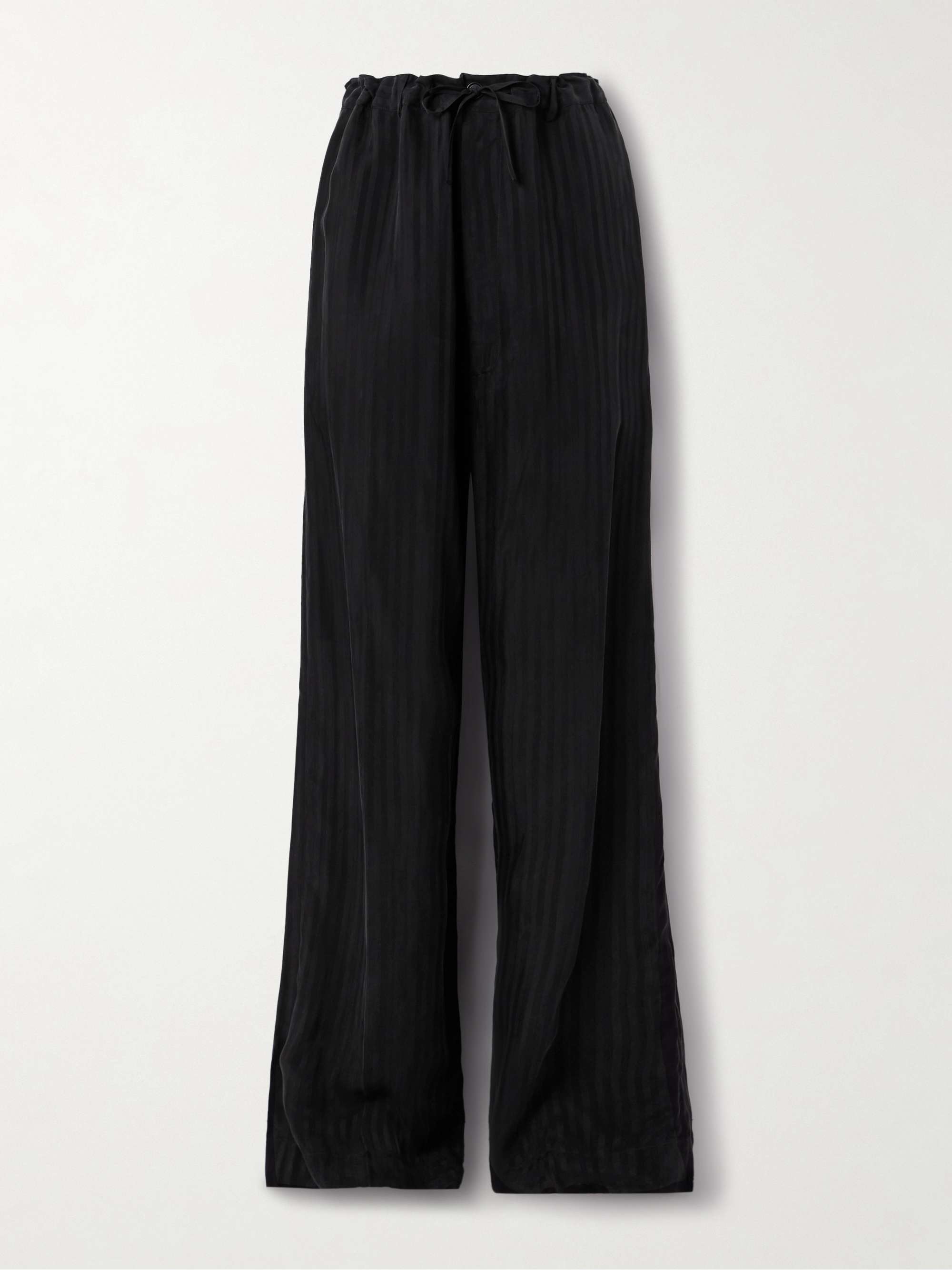 BALENCIAGA Striped satin-jacquard wide-leg pants | NET-A-PORTER
