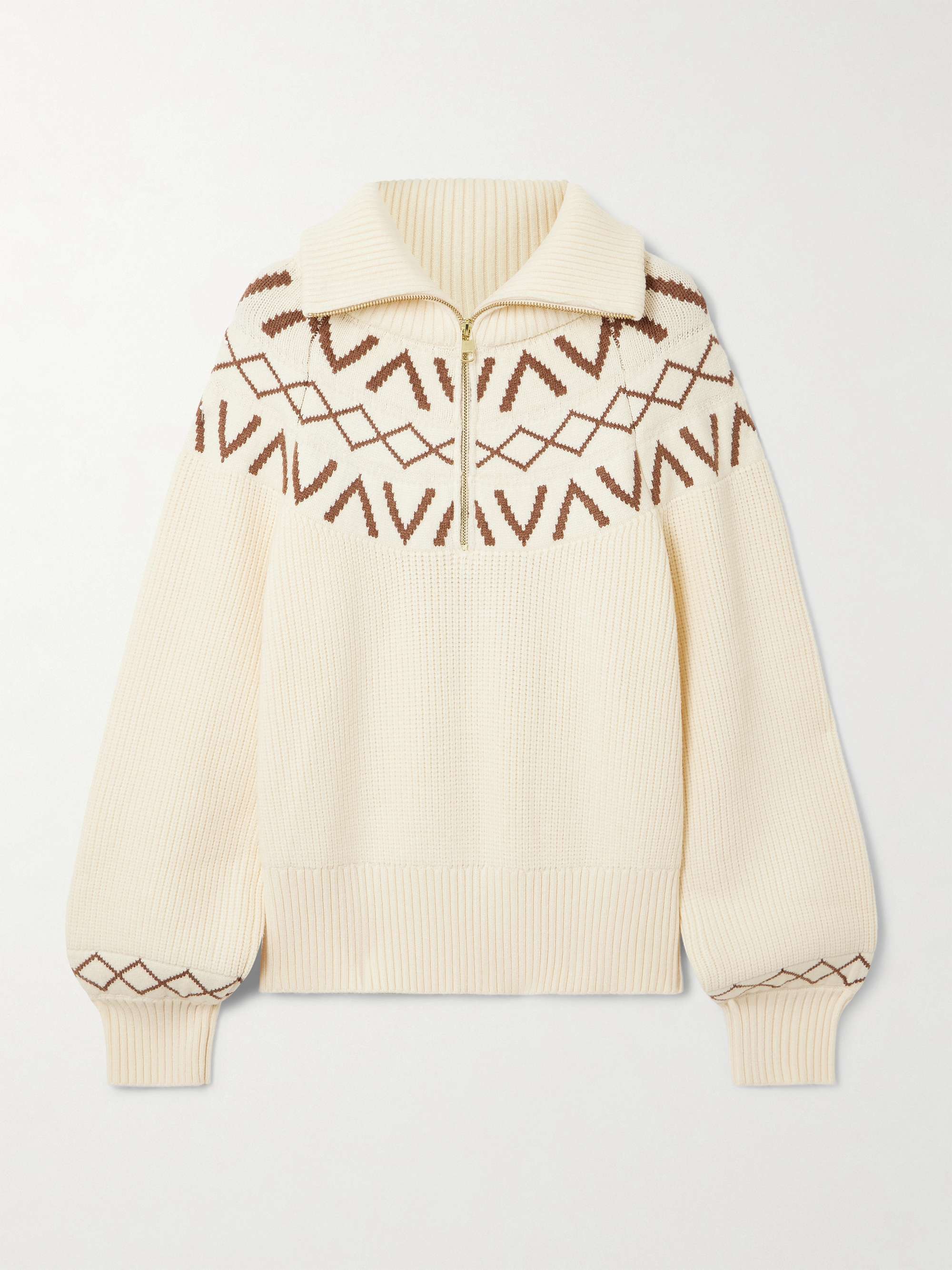 VARLEY Sigrid Fair Isle knitted half-zip sweater | NET-A-PORTER