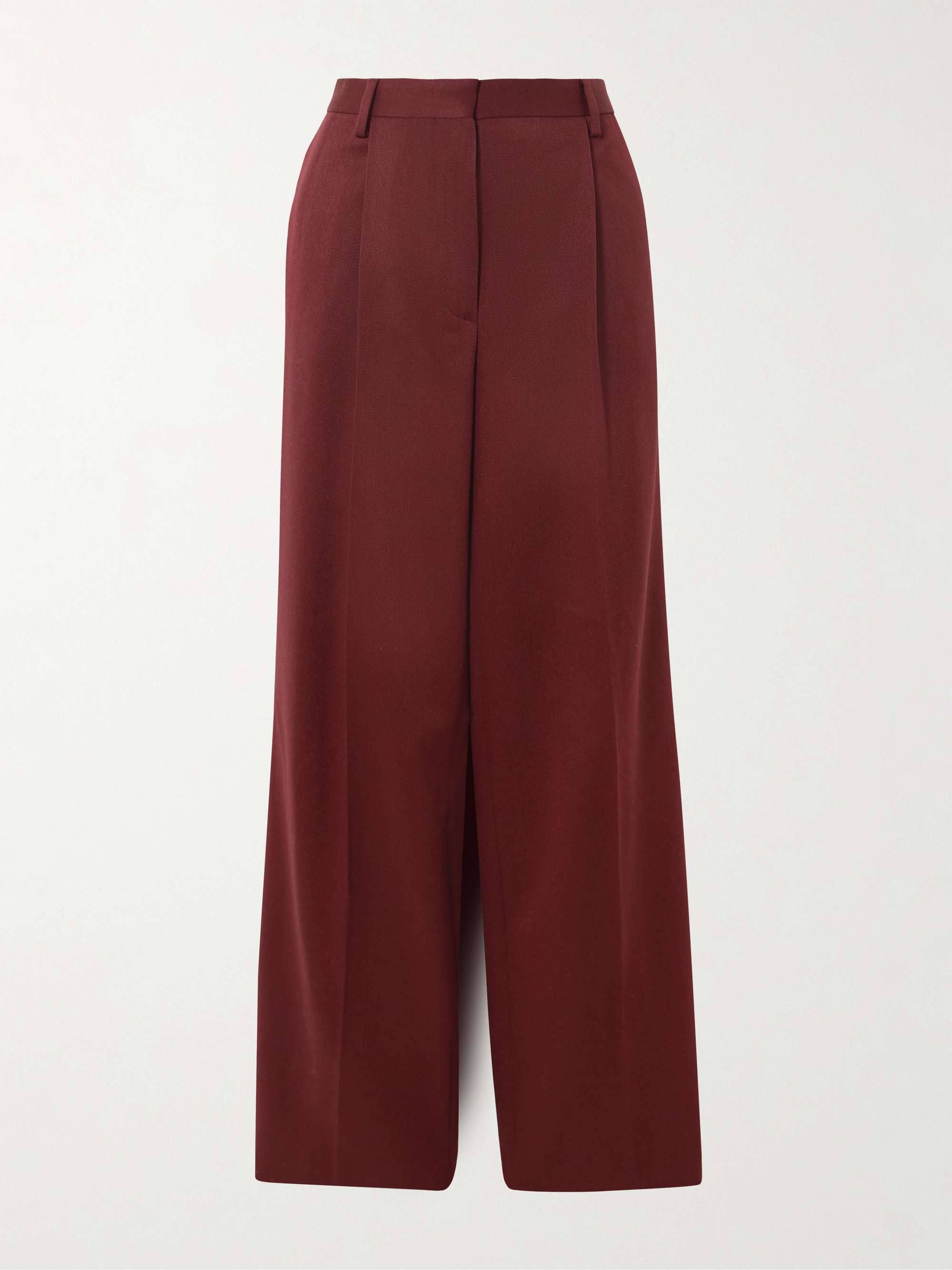 DRIES VAN NOTEN Pleated wool-twill wide-leg pants | NET-A-PORTER