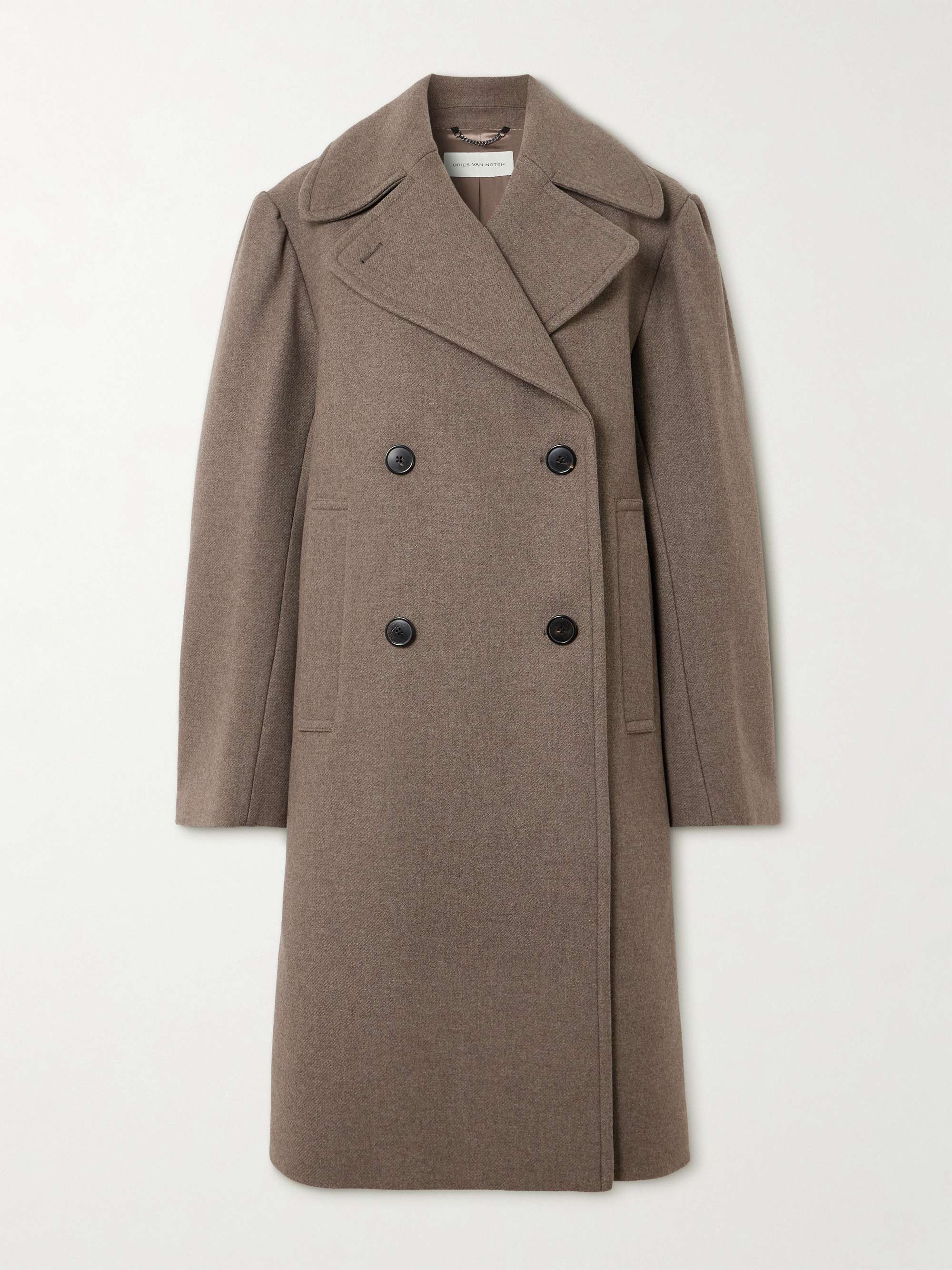 DRIES VAN NOTEN Oversized wool-blend double-breasted coat | NET-A