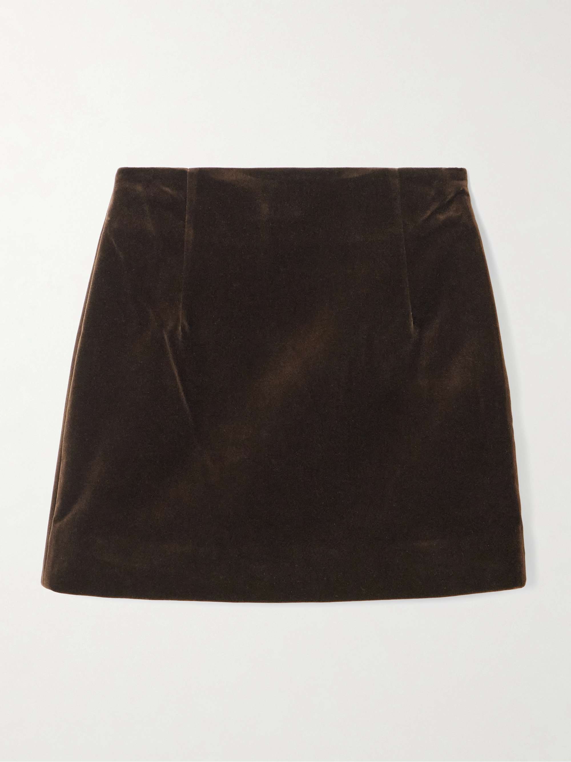 LIBEROWE Vera cotton-velvet mini skirt | NET-A-PORTER