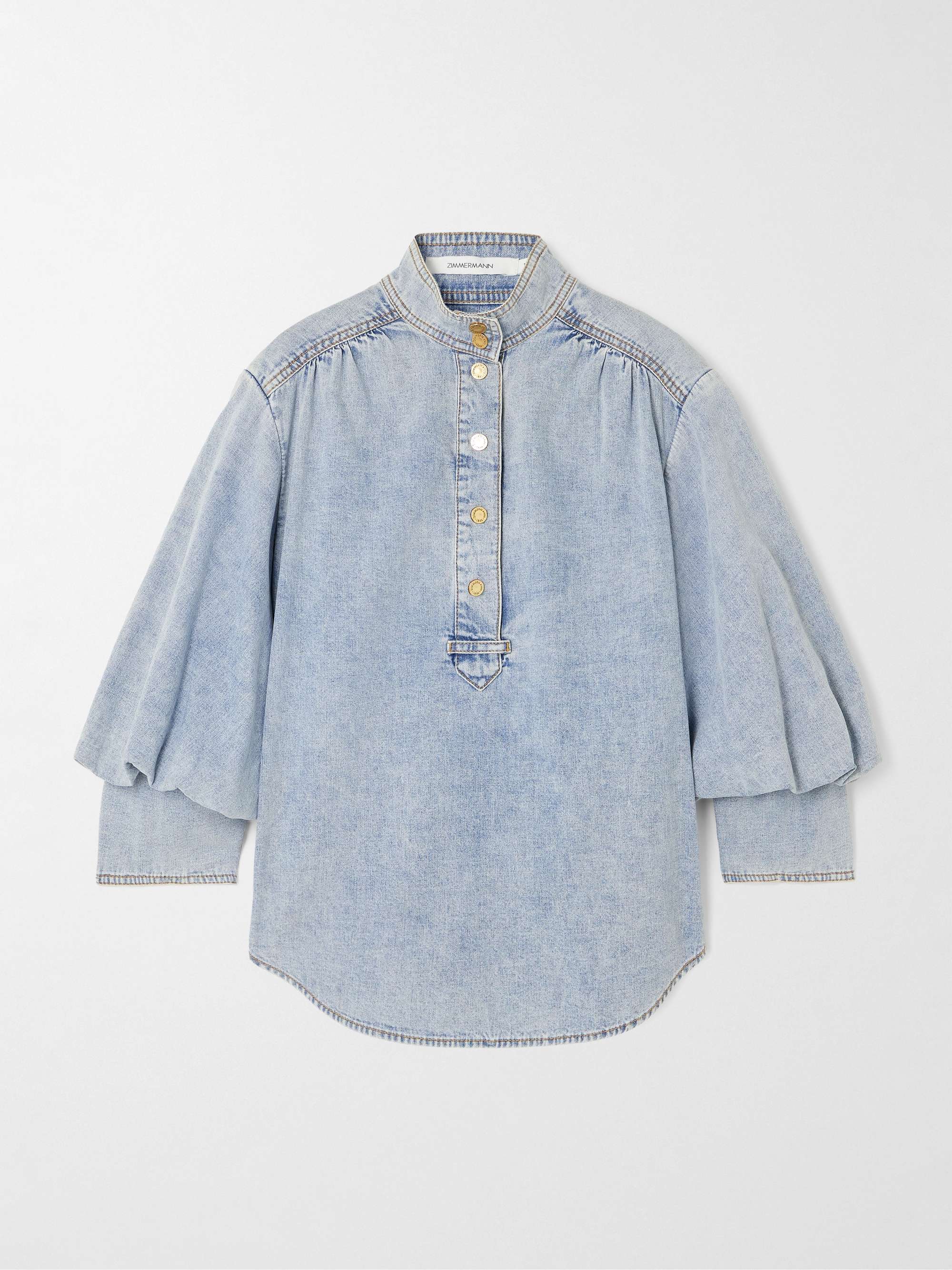 ZIMMERMANN Denim blouse | NET-A-PORTER