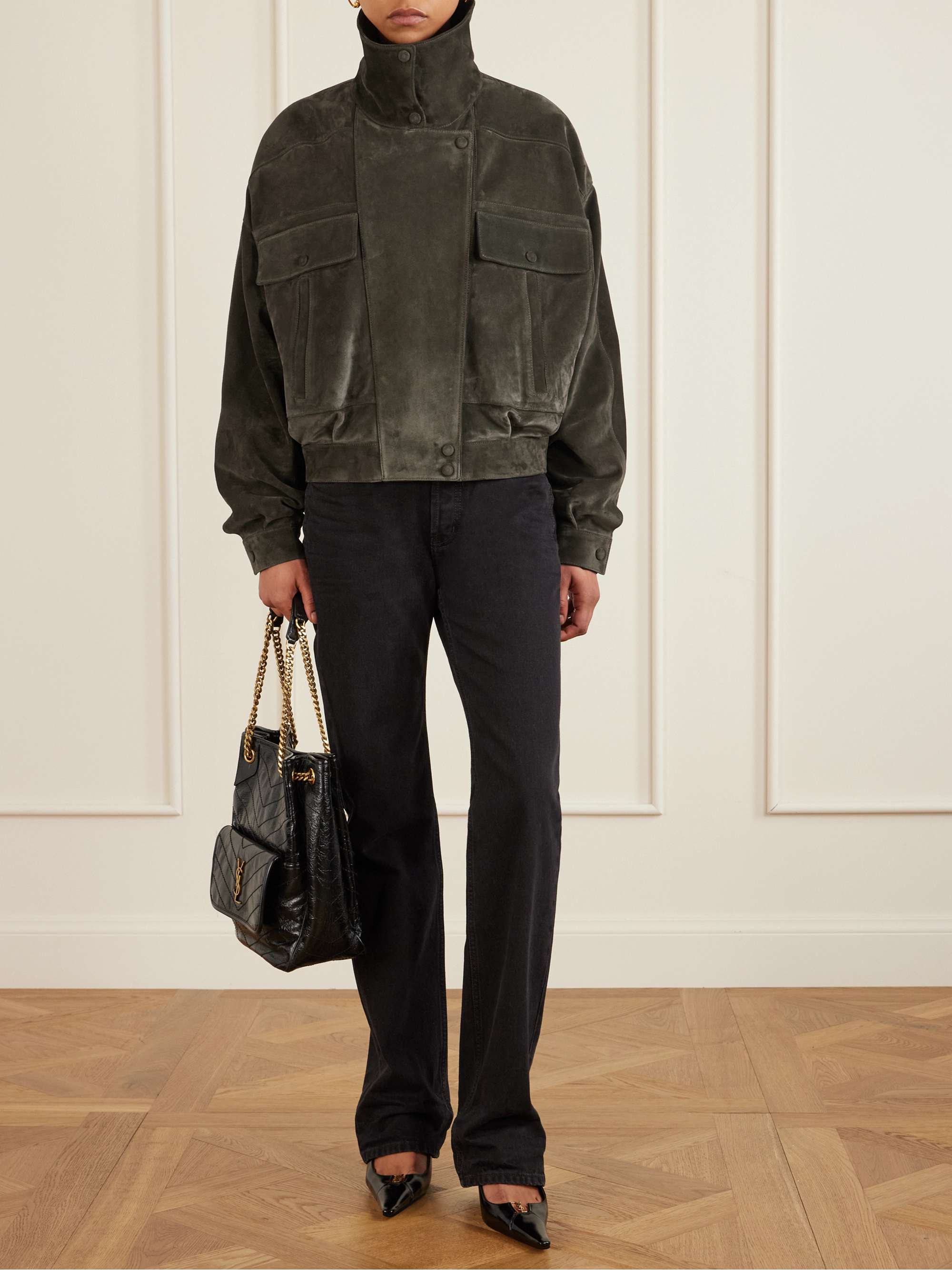 SAINT LAURENT Suede jacket | NET-A-PORTER