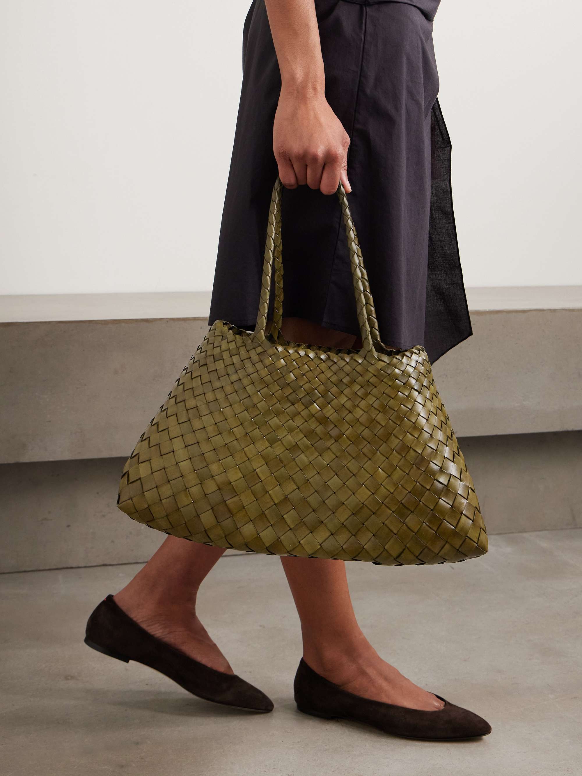 DRAGON DIFFUSION Santa Croce Big woven leather tote | NET-A-PORTER