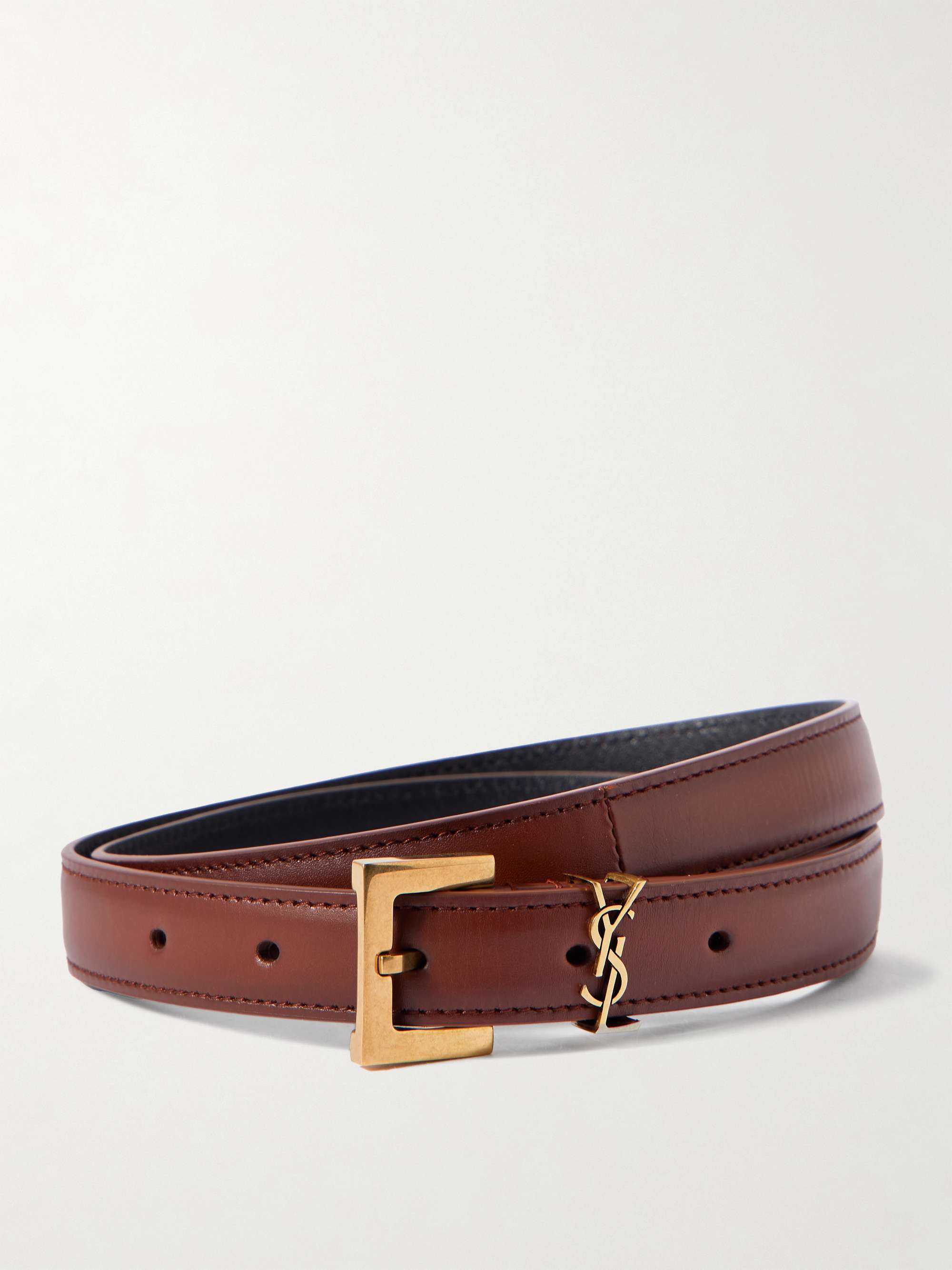 SAINT LAURENT Leather belt | NET-A-PORTER