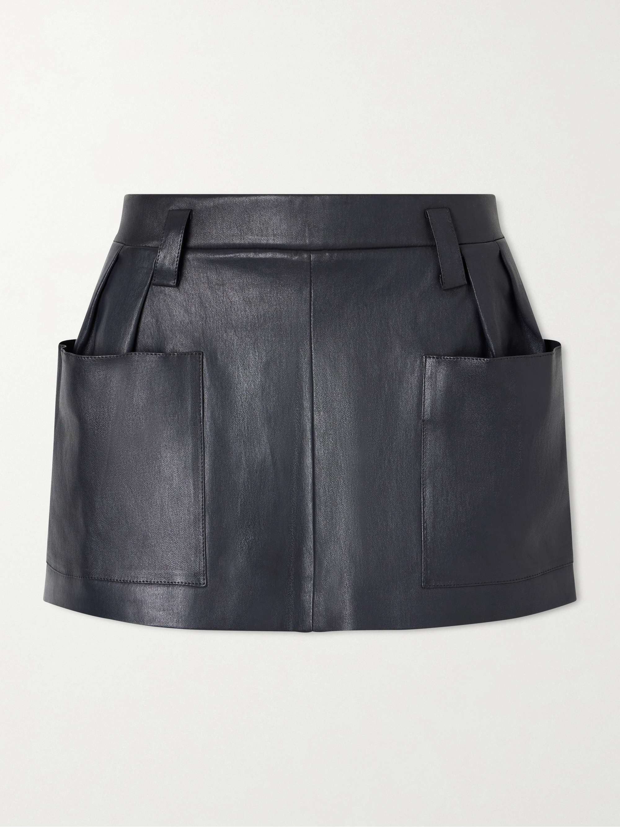 STOULS Anastasia pleated leather mini skirt | NET-A-PORTER