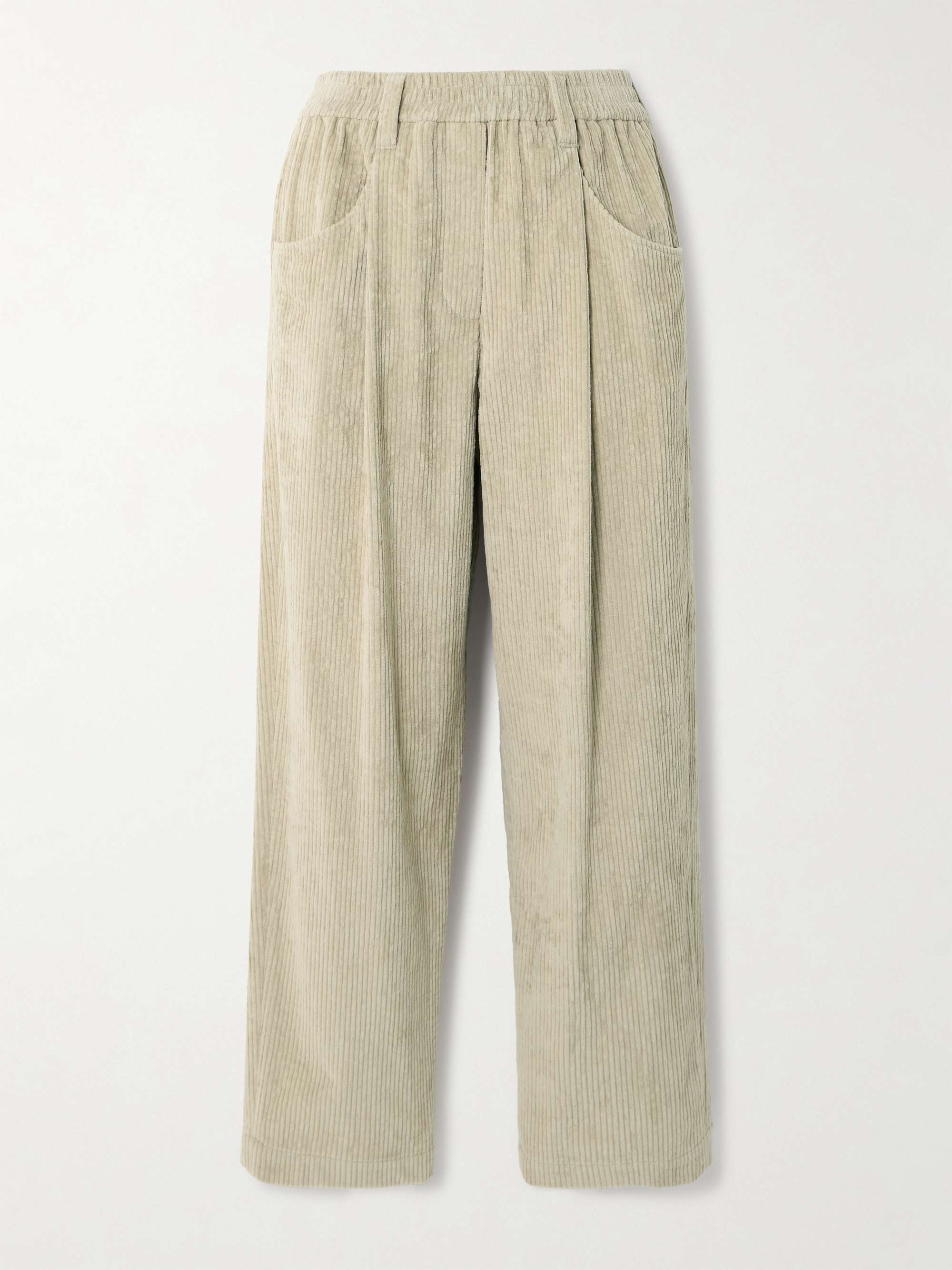 BRUNELLO CUCINELLI Cotton-blend corduroy tapered pants | NET-A-PORTER