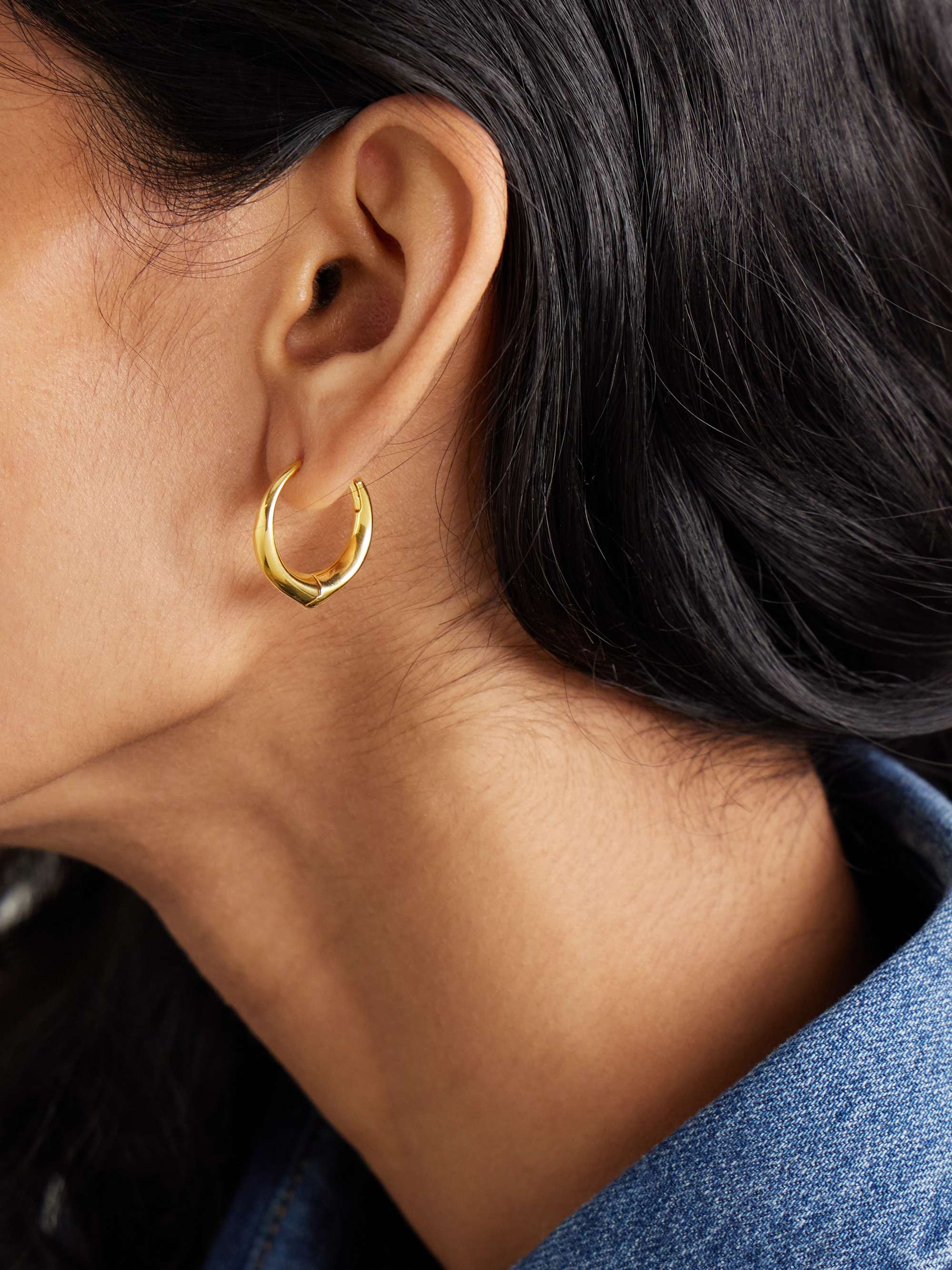 SOPHIE BUHAI Large Hellenic gold vermeil hoop earrings | NET-A-PORTER