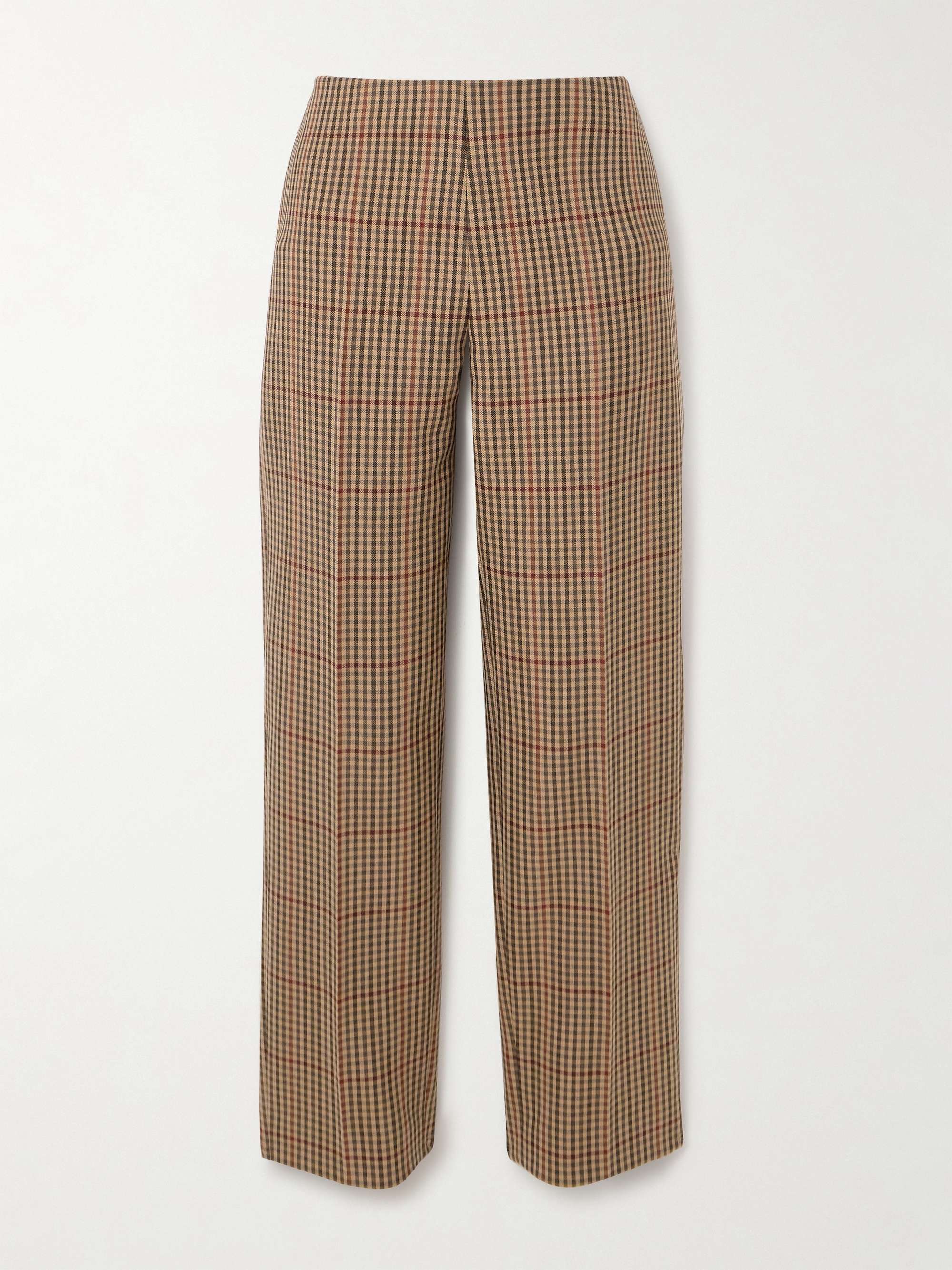 DRIES VAN NOTEN Checked wool straight-leg pants | NET-A-PORTER